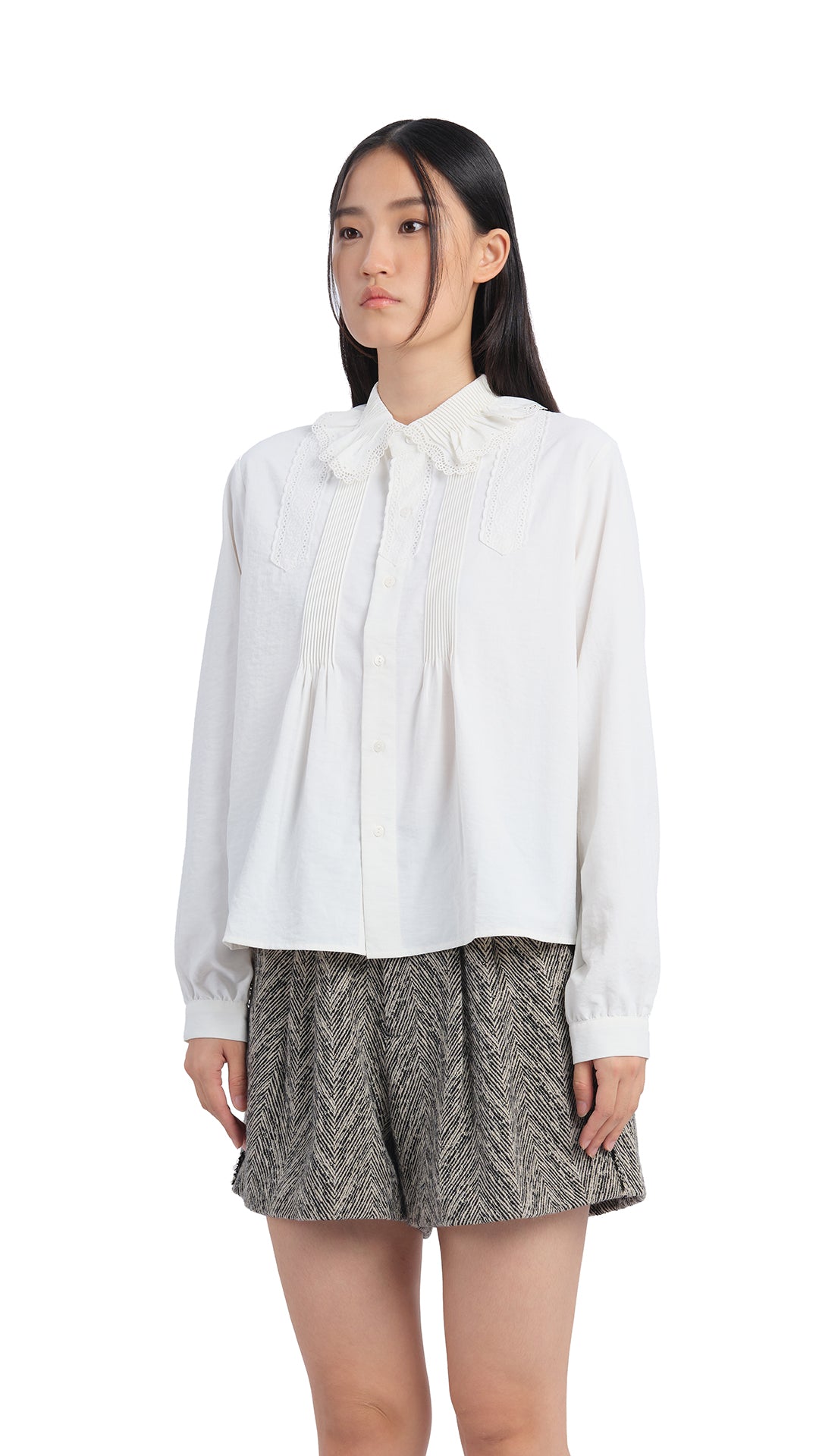 Embroidered Lace Trim Blouse - Elegant Women's Fashion Top for Casual & Formal Wear | Perfect for Office, Party & Special Occasions