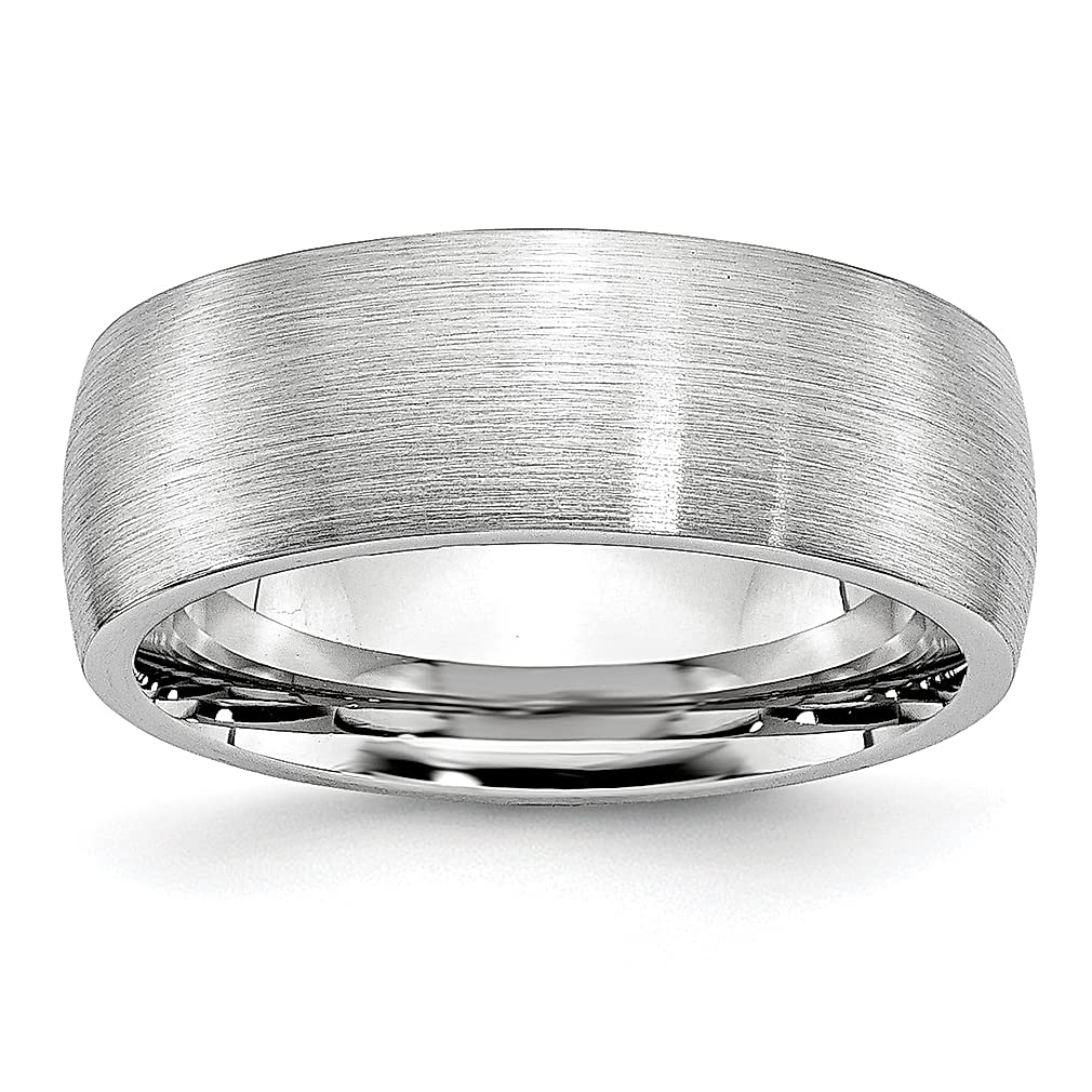ICE CARATS 8mm Cobalt Half Round Band Ring for Men - Classic Domed Wedding Ring, Fashion Jewelry Gift for Dad, Husband, Boyfriend - Perfect for Anniversaries, Engagements & Special Occasions