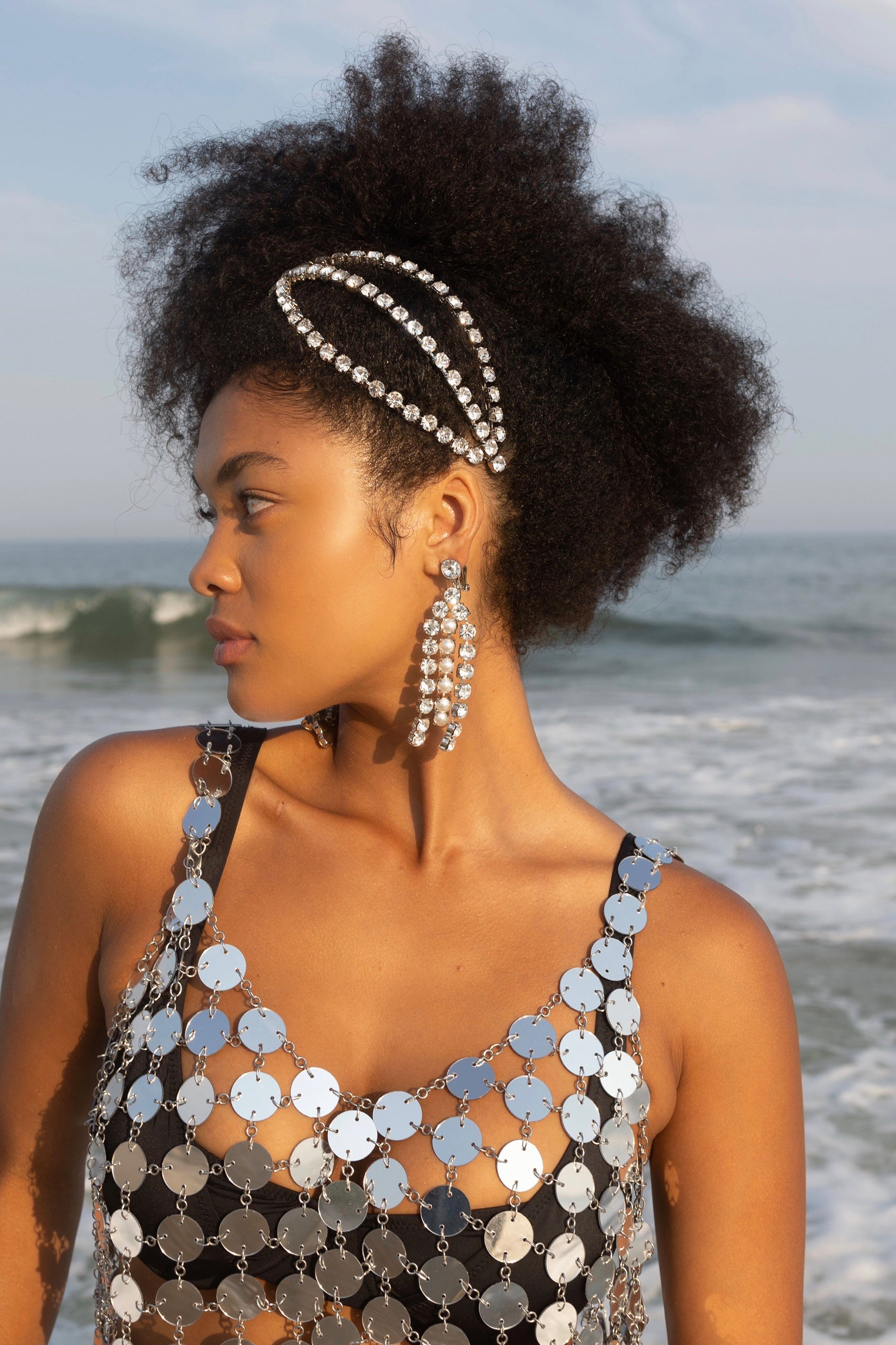 Liv Crystal Exes Headband - Stylish Rhinestone Hair Accessory for Women, Perfect for Weddings, Parties & Everyday Wear