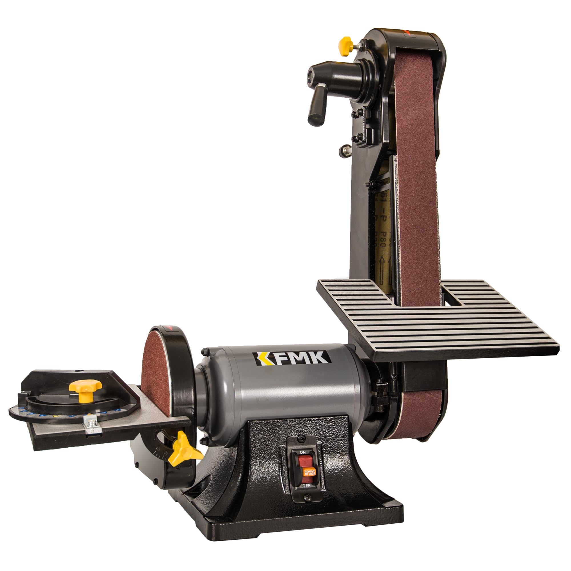 2x42 Inch Belt Sander & 6 Inch Disc Sander Combo - 3.5 Amp Bench Belt Sander for Woodworking, Metalworking & Knife Making - 1/2HP Power Tool for Sharpening & Sanding - Perfect for DIY Projects, Home Workshops & Professional Use