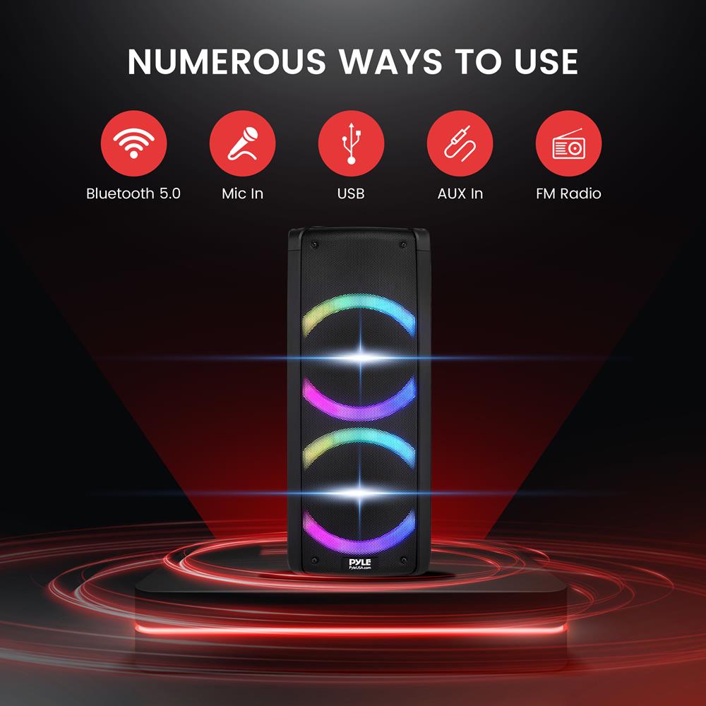 Portable Wireless PA System with Bluetooth - Rechargeable Battery, 1000W Output for Outdoor Events, Parties, and Public Speaking