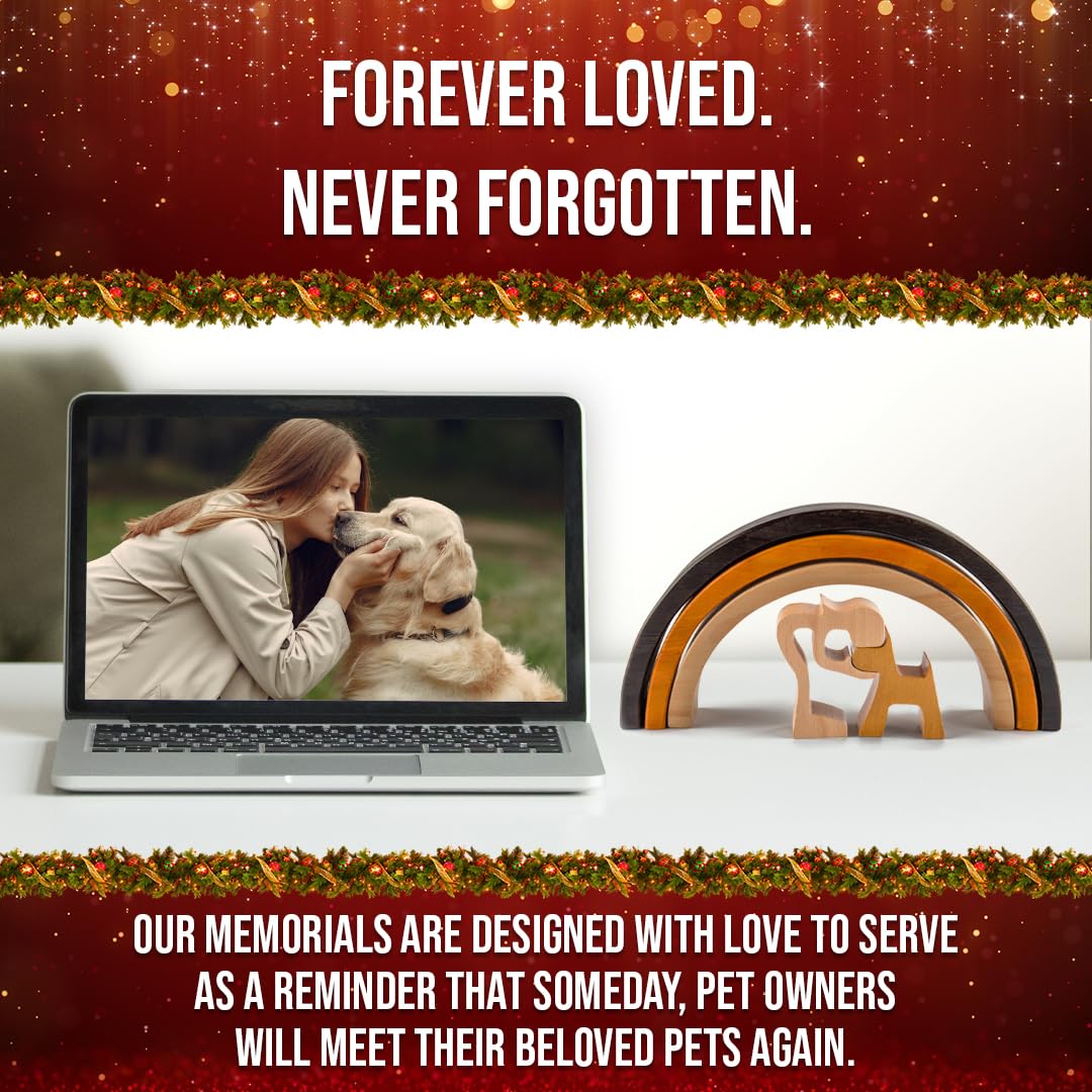 Rainbow Bridge Pet Memorial Gifts for Dogs & Cats - Sympathy Keepsake for Pet Loss - Comforting Bereavement Gift for Dog Mom & Dad - Perfect for Healing After Losing a Beloved Pet - Use as Thoughtful Condolence Gift or Memorial Display