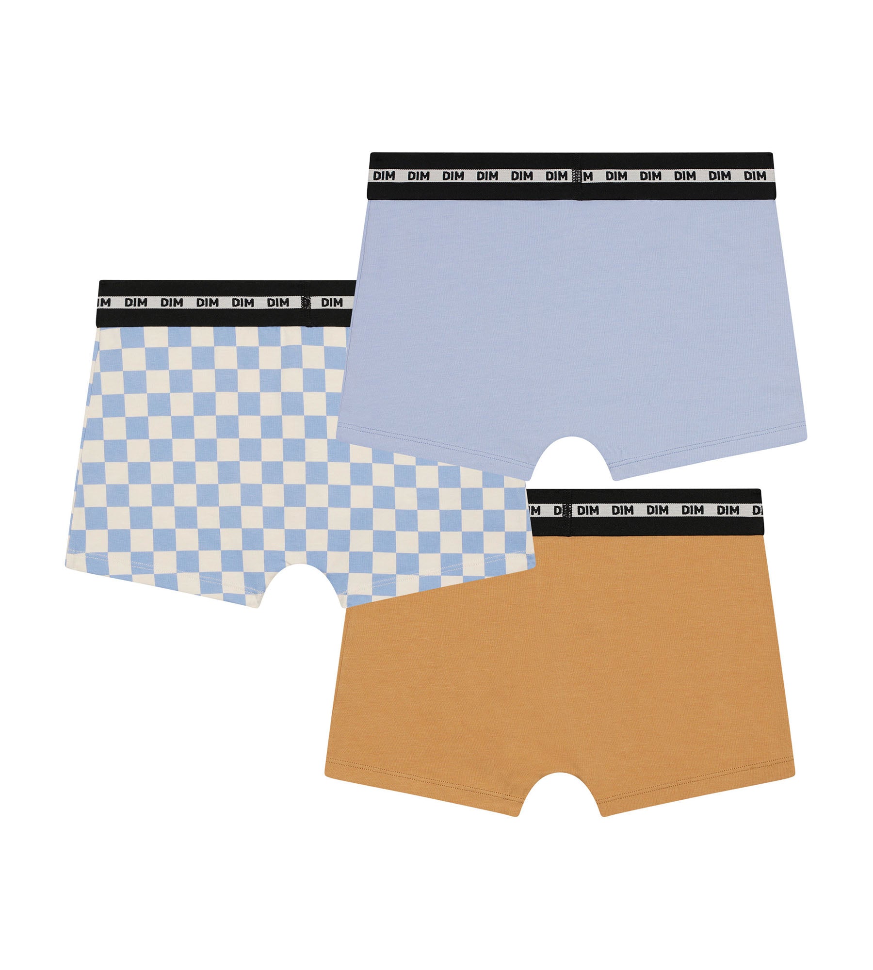 3 Pack Boys Checkered Boxer Briefs - Lilac Blue Cotton Stretch Underwear for Kids - Comfortable & Fashionable for School, Sports & Daily Wear