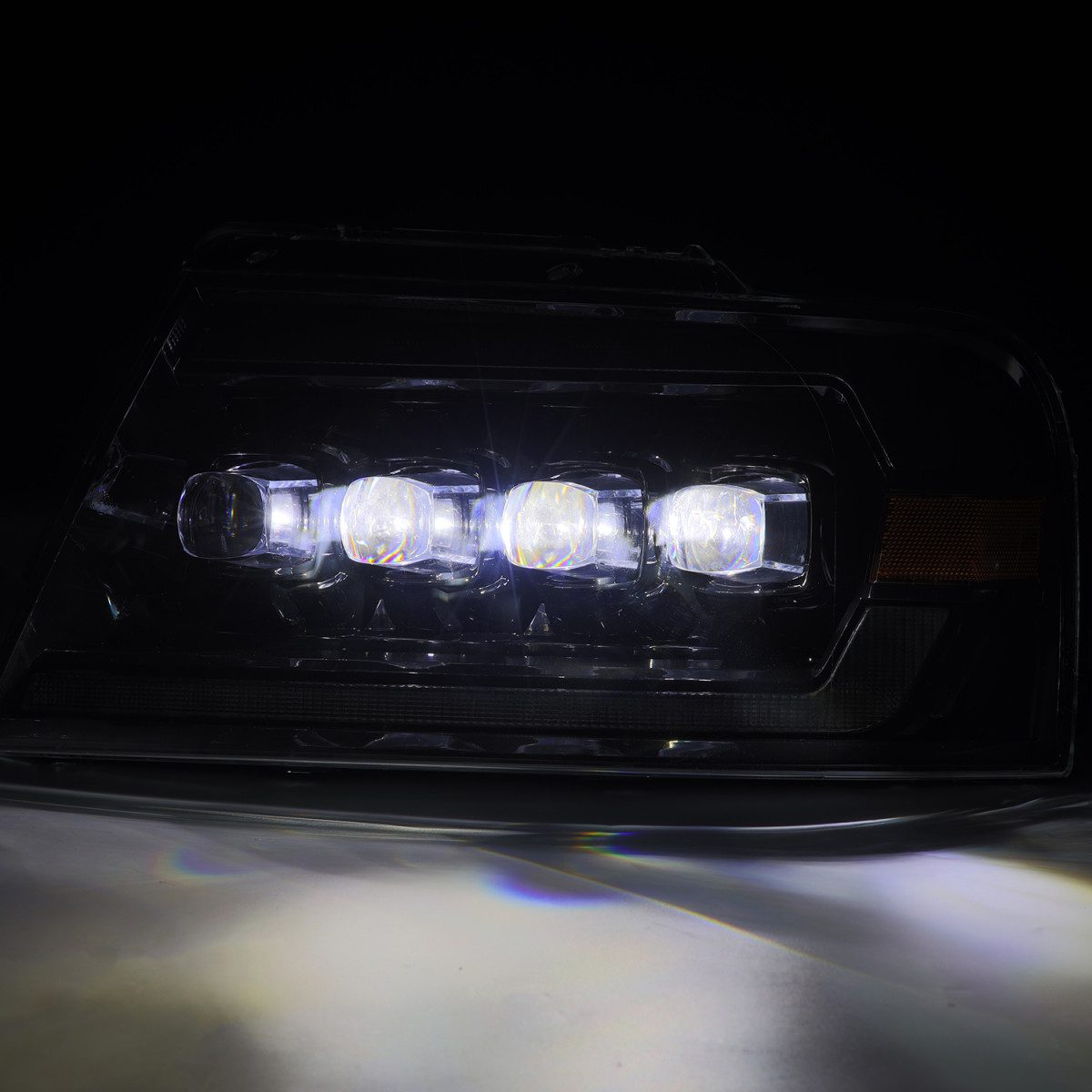 04-08 Ford F150 & 06-08 Lincoln Mark LT NOVA Series LED Projector Headlights - Alpha Black - Upgrade Your Truck's Lighting for Night Driving & Off-Road Adventures