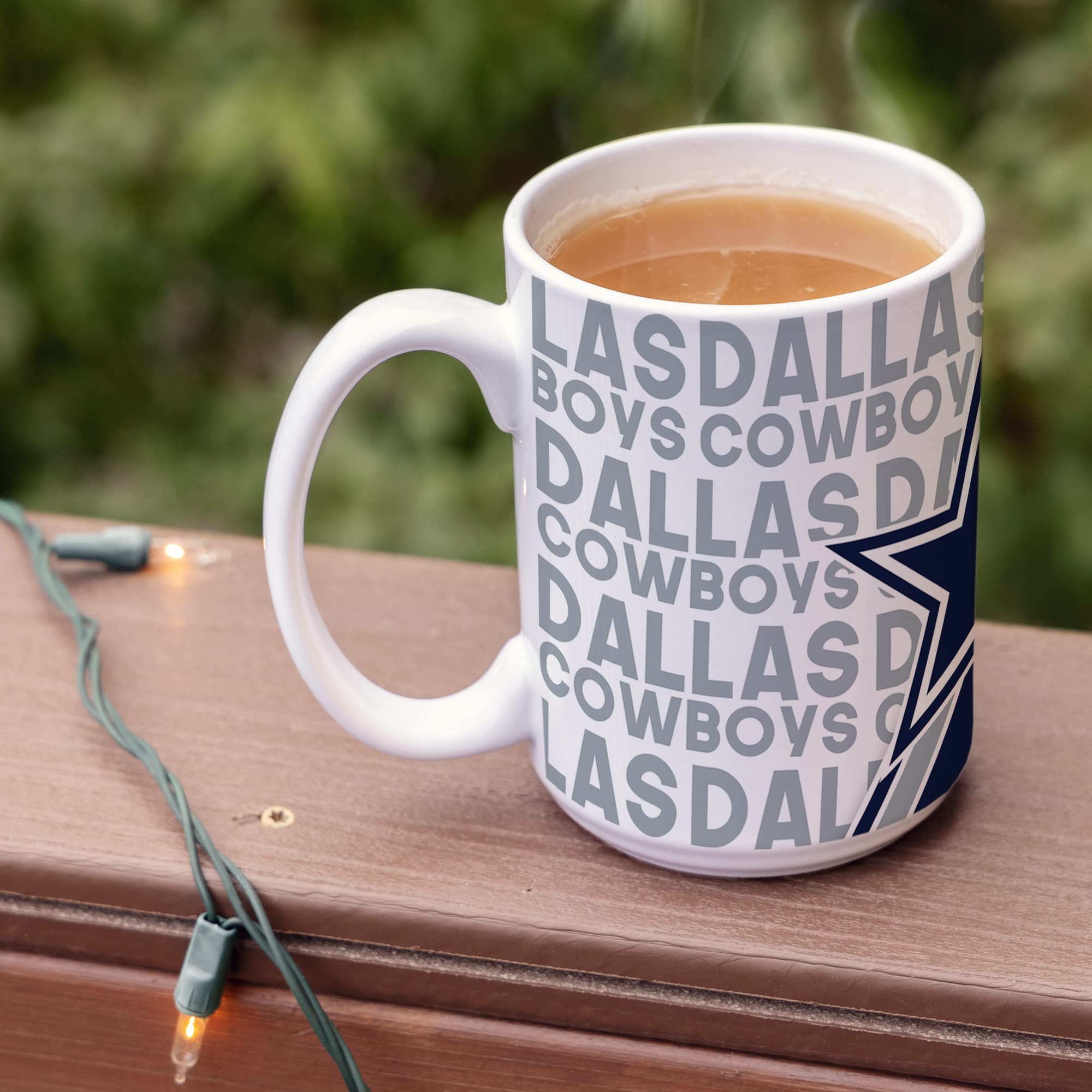 NFL Football 15 oz White Ceramic Mug - Officially Licensed Team Logo Coffee Cup for Fans, Perfect for Game Day, Office Use & Gift Giving