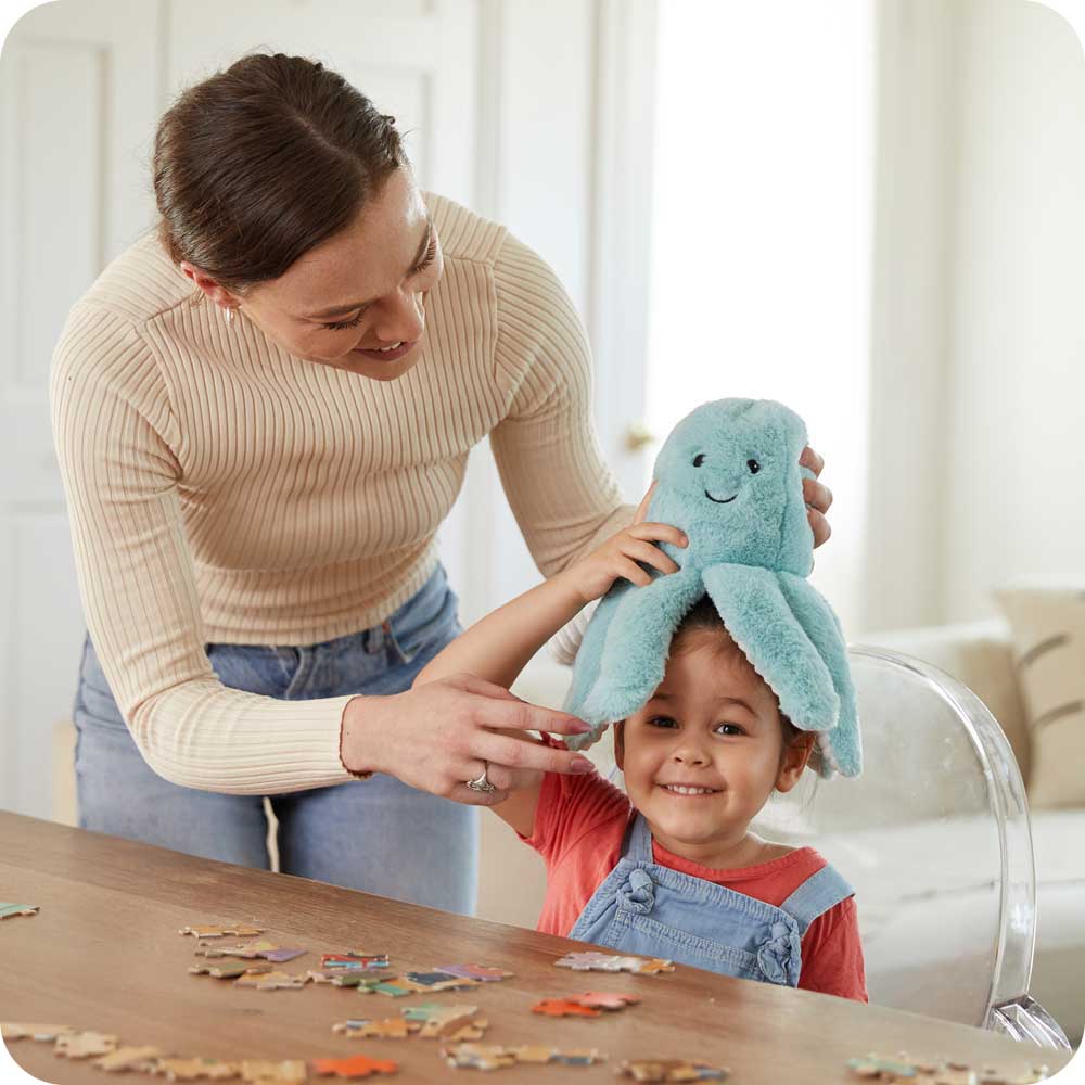 Weighted Heated Stuffed Octopus Plush Toy - Soft & Cozy Warming Animal for Kids & Adults | Perfect for Stress Relief, Anxiety Comfort & Cold Weather Warmth