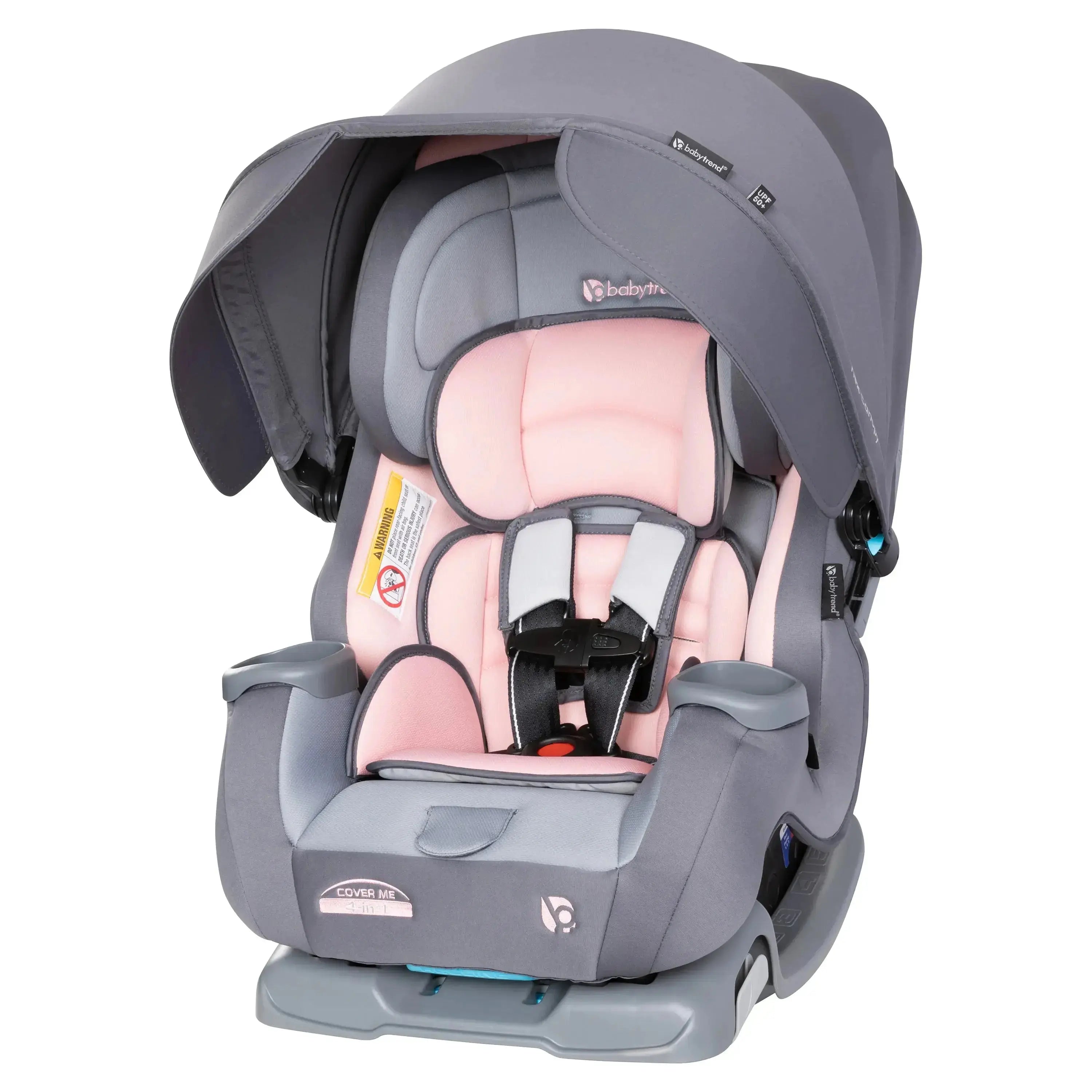 Cover Me™ 4-in-1 Convertible Car Seat for Babies & Toddlers | Desert Pink Color | Walmart Exclusive | Safe for Rear-Facing, Forward-Facing, Booster & Belt-Positioning Modes | Perfect for Family Travel & Daily Commutes