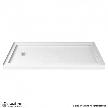 DreamLine SlimLine 36 in. D x 60 in. W x 2 3/4 in. H Single Threshold Shower Base