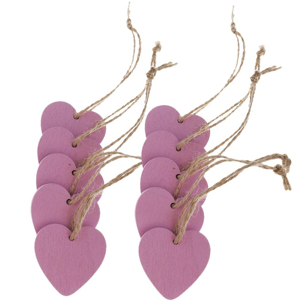 DYNWAVE 10-Pack Purple Painted Hanging Tags for DIY Crafts, Home Decor, Scrapbooking, and Gift Wrapping - Perfect for Party, Wedding, and Classroom Decorations