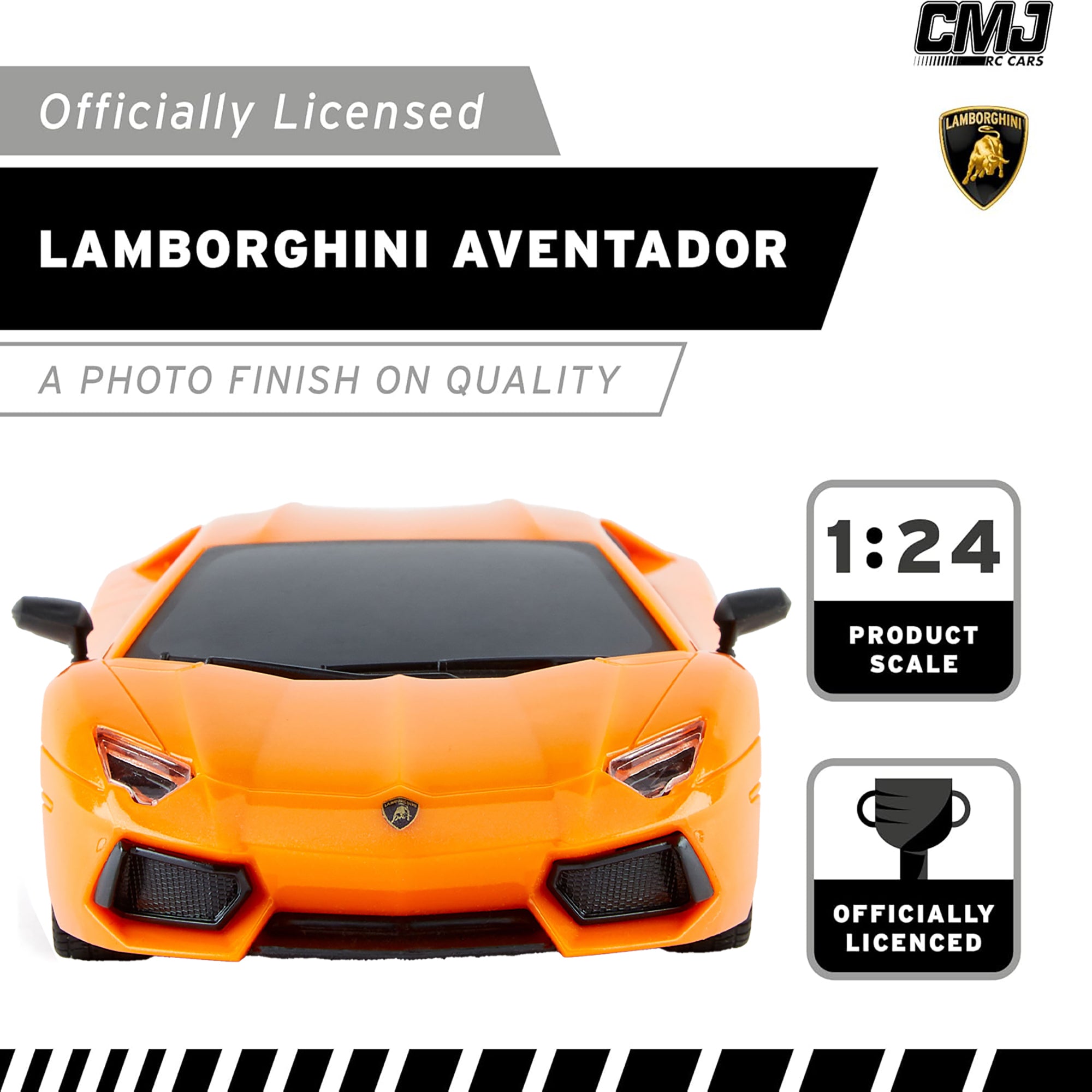 1:24 Scale CMJ RC Lamborghini LP700-4 Orange Remote Control Car - 2.4GHz High Speed Racing Toy with LED Headlights for Kids & Adults - Perfect for Indoor Racing, Birthday Gifts & Car Collections