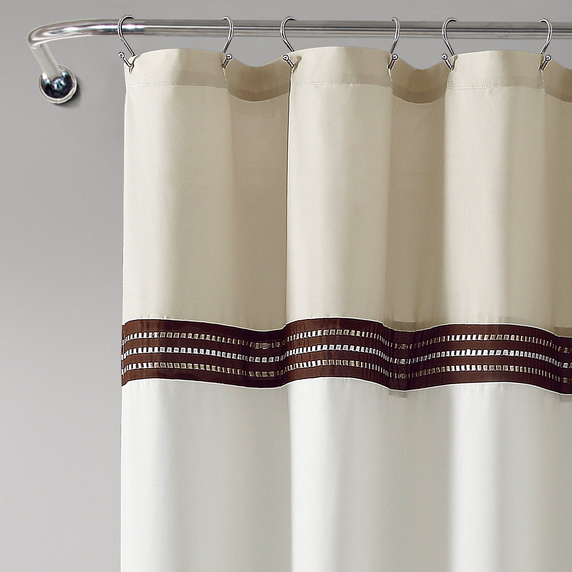 Terra Embroidery Shower Curtain - Waterproof Bathroom Decor with Elegant Floral Design for Modern Homes | Perfect for Bathrooms, Guest Suites & Spa Retreats