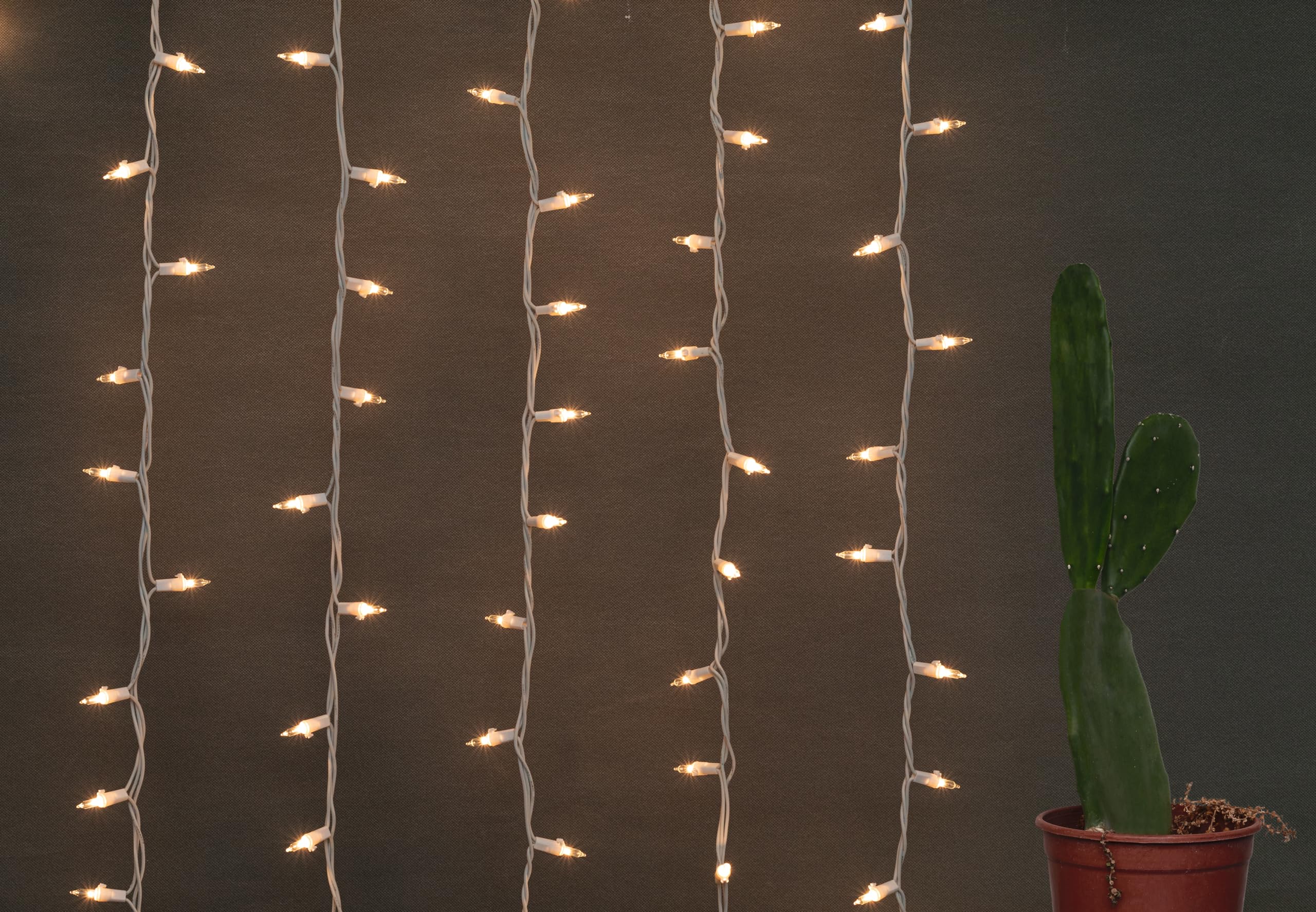 Brite Star 100-Count Mini Clear Christmas String Lights - 22ft Indoor/Outdoor Holiday Lights with White Wire for Christmas Trees, Home Decor, and Party Lighting