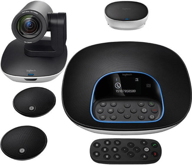 Logitech Group 960 001054 Conference Webcam - 4K Ultra HD Video, Premium Audio, Wide Field of View for Business Meetings, Remote Work & Video Conferencing