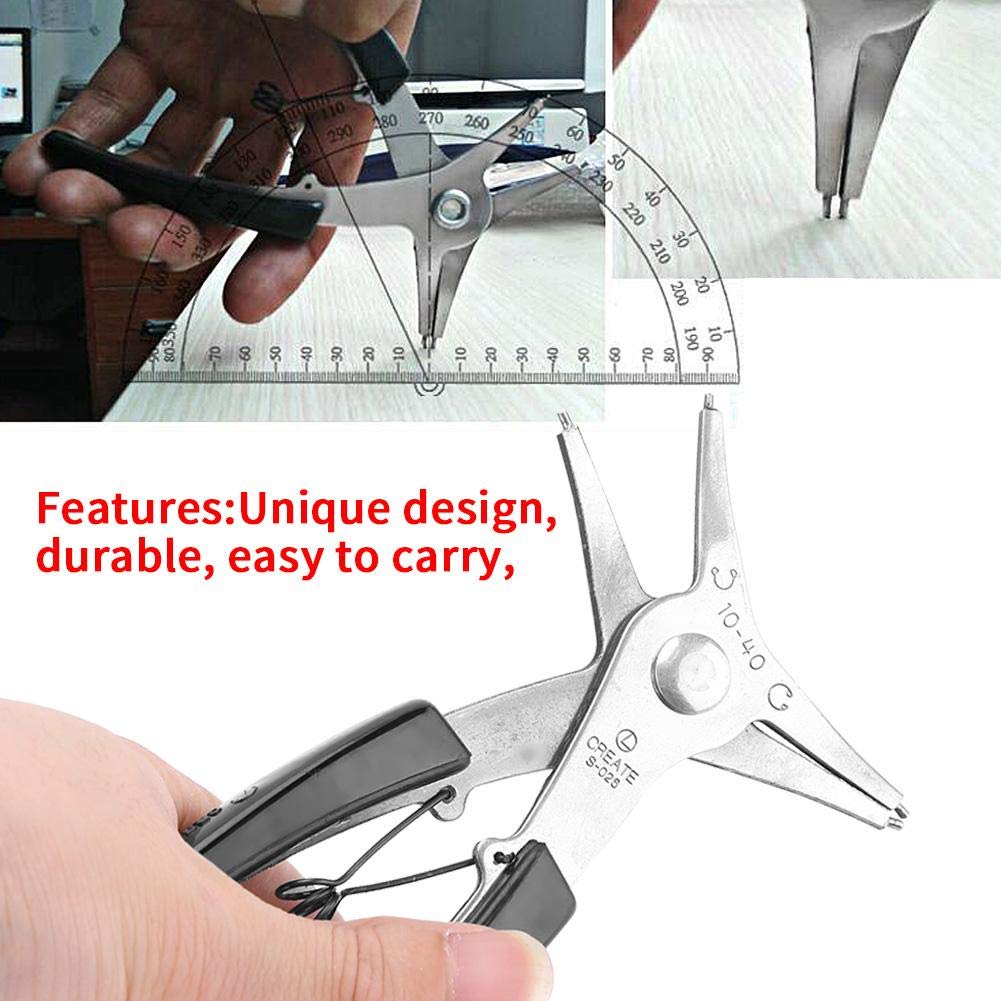 Dual-Purpose Snap Ring Pliers - 1pc Steel Circlip Pliers Tool for Internal & External Retaining Rings | Professional Repair & Assembly Tool for Automotive, Machinery, and DIY Projects