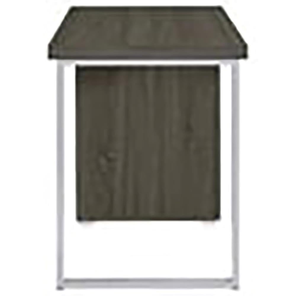 Allora 3-Drawer Modern Wooden Office Desk in Weathered Gray/Silver - Stylish Home Office Furniture for Small Spaces & Remote Work