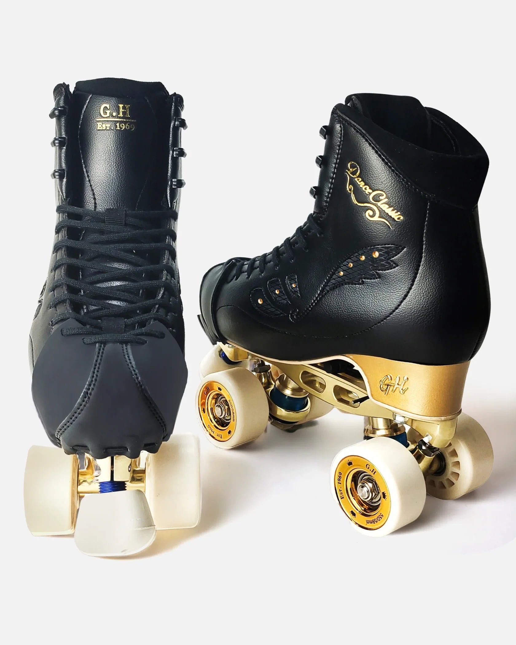 GH Dance Classic Quad Roller Skates for Adults - Vanguard & Jaboco Frame Options - Perfect for Roller Dance, Rink Skating & Artistic Performances