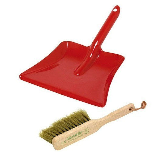 Kids Metal Dust Pan & Brush Set - Durable Play Cleaning Toy for Children - Perfect for Pretend Play, House Chores & Learning Responsibility