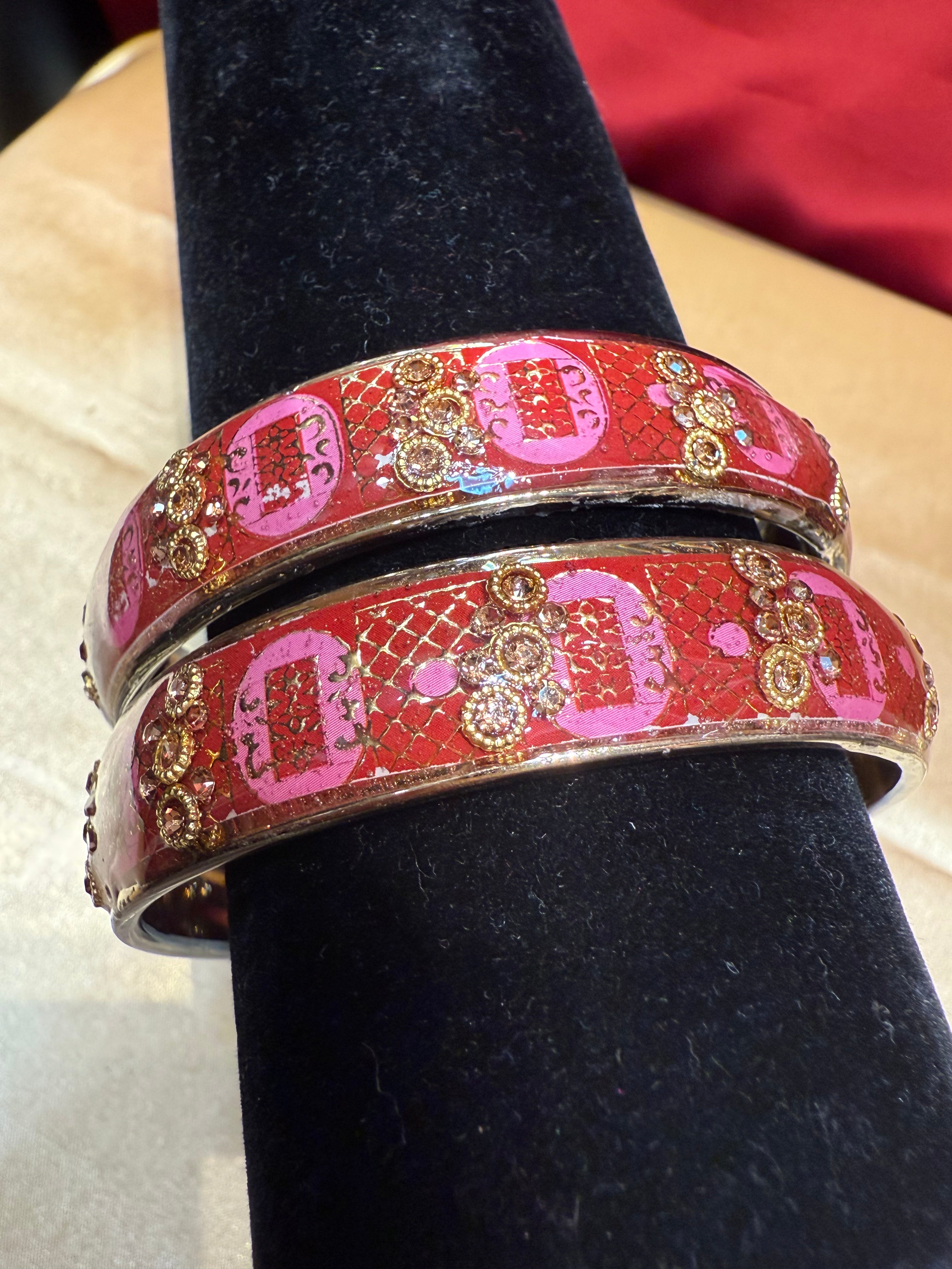 Elegant Maroon Stone Design Glass Bangles for Women - Perfect for Parties, Weddings & Special Occasions