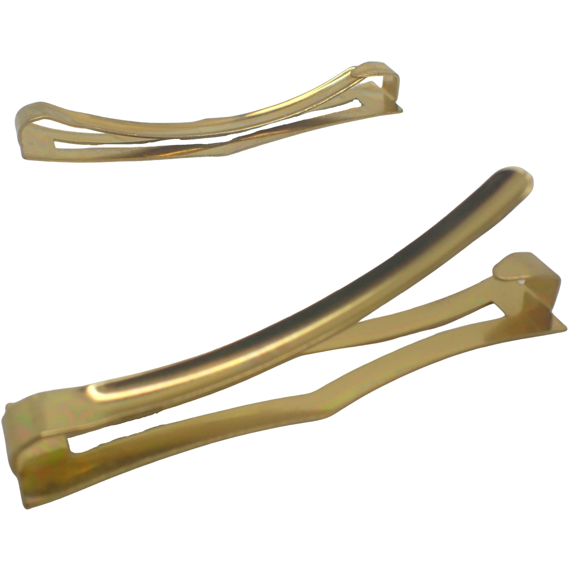 Topkids 2-Piece Open Style Hair Clips for Women - Gold Metal Barrettes, Hair Slides & Grips - Elegant Hair Accessories for Everyday, Office & Special Occasions