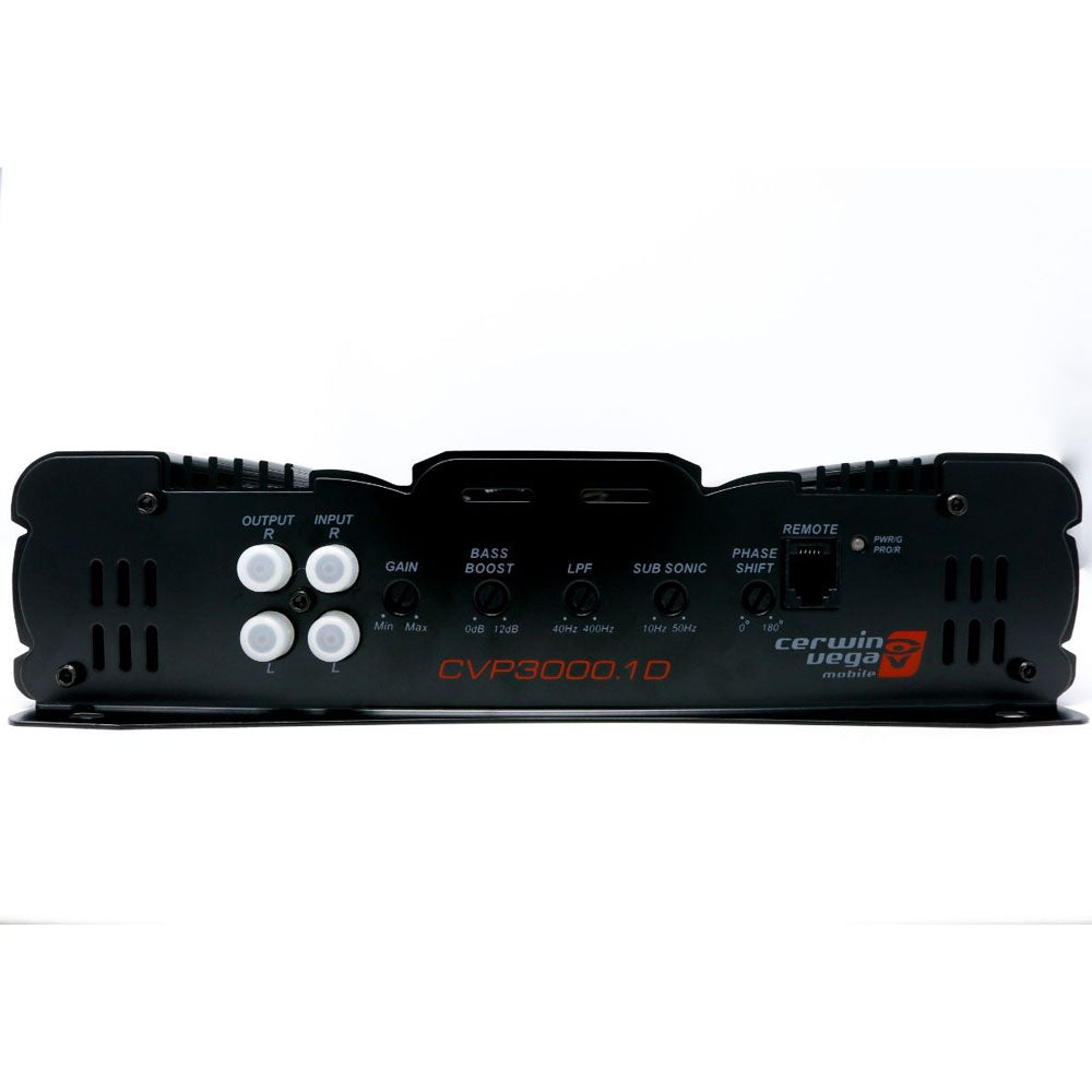 Cerwin Vega CVP3000.1D CVP Series 1 Channel Car Amplifier - 3000W Max Power, Mono Block, Bass Boost for Car Audio System | Perfect for Car Enthusiasts & Bass Lovers