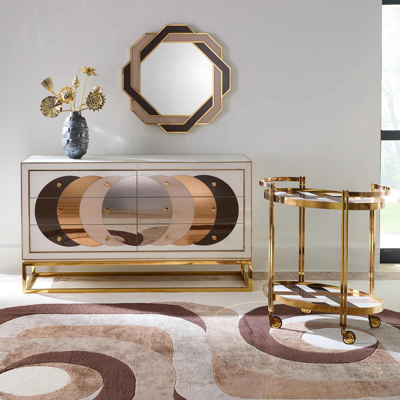 Chambeige Mirror - Full-Length Standing Floor Mirror with Beige Frame, Modern Home Decor for Bedroom, Living Room, and Dressing Area