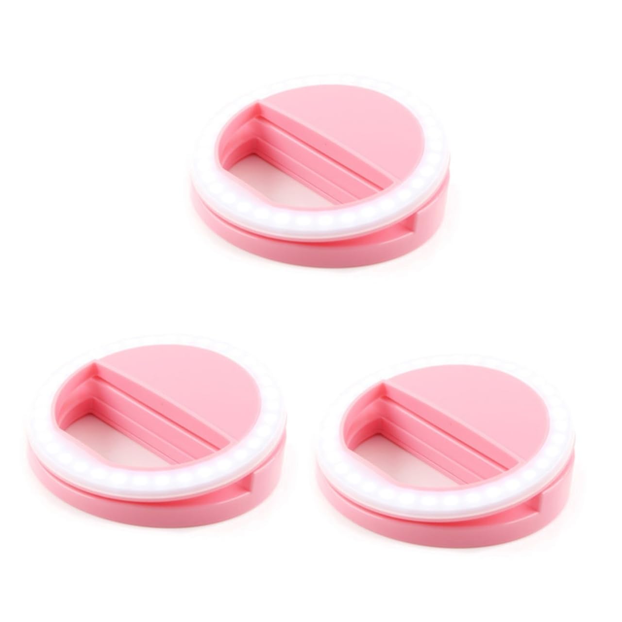 Mikikit 3-Pack Smart LED Selfie Ring Light with Beauty Fill Light for iPhone & Android Phones - Perfect for YouTube, TikTok Videos, Live Streaming & Makeup Photography