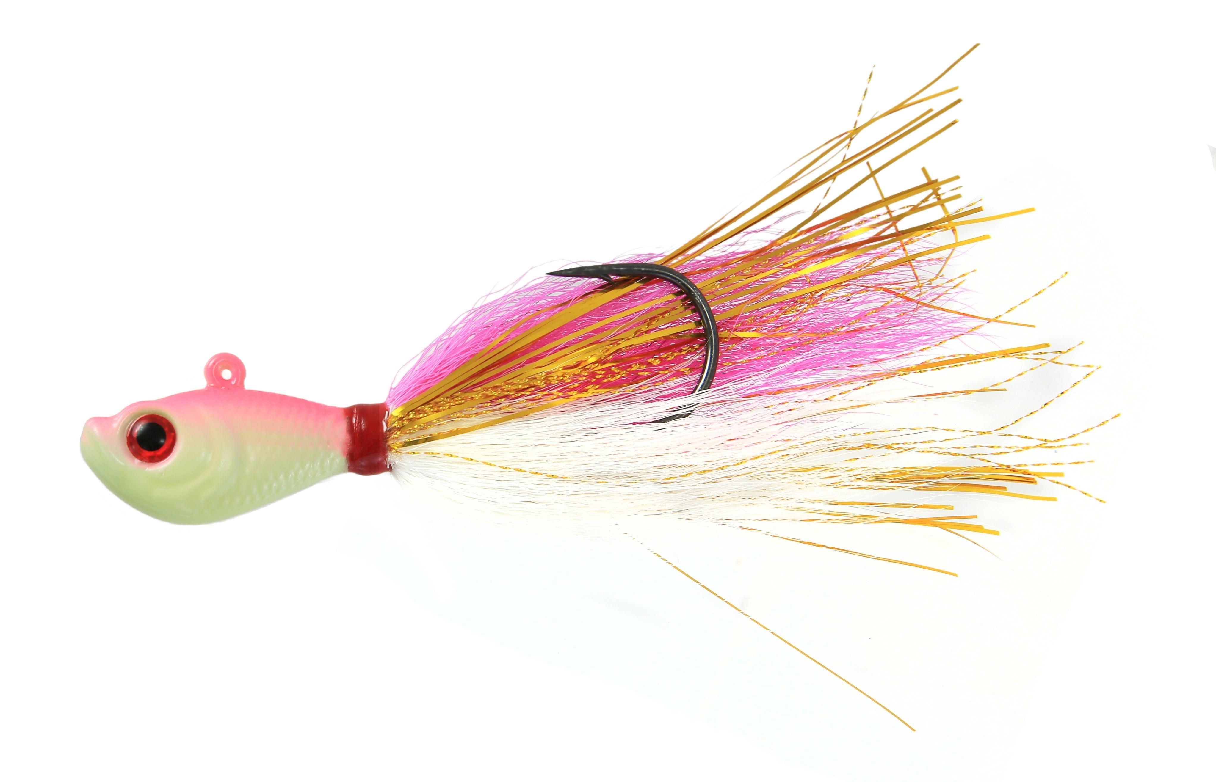 Premium Bucktail V2 Jigs for Saltwater Fishing - High Performance Jigging Lures for Striped Bass, Fluke & Bluefish - Ideal for Offshore & Inshore Angling