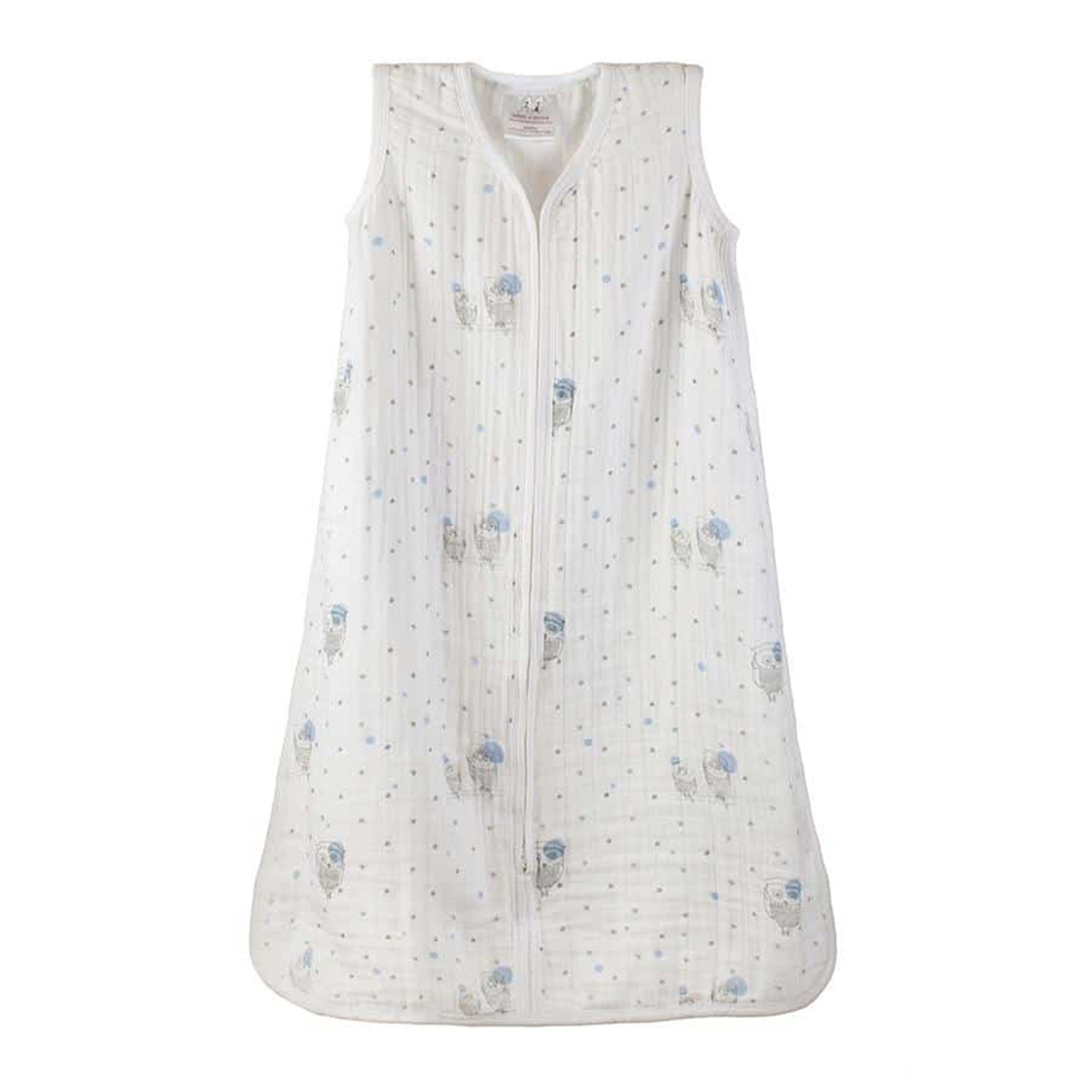 Aden Anais Classic Cotton Muslin Sleeping Bag for Babies - Medium Size, Night Sky Owl Print - Soft & Breathable for Nursery, Travel & Playtime