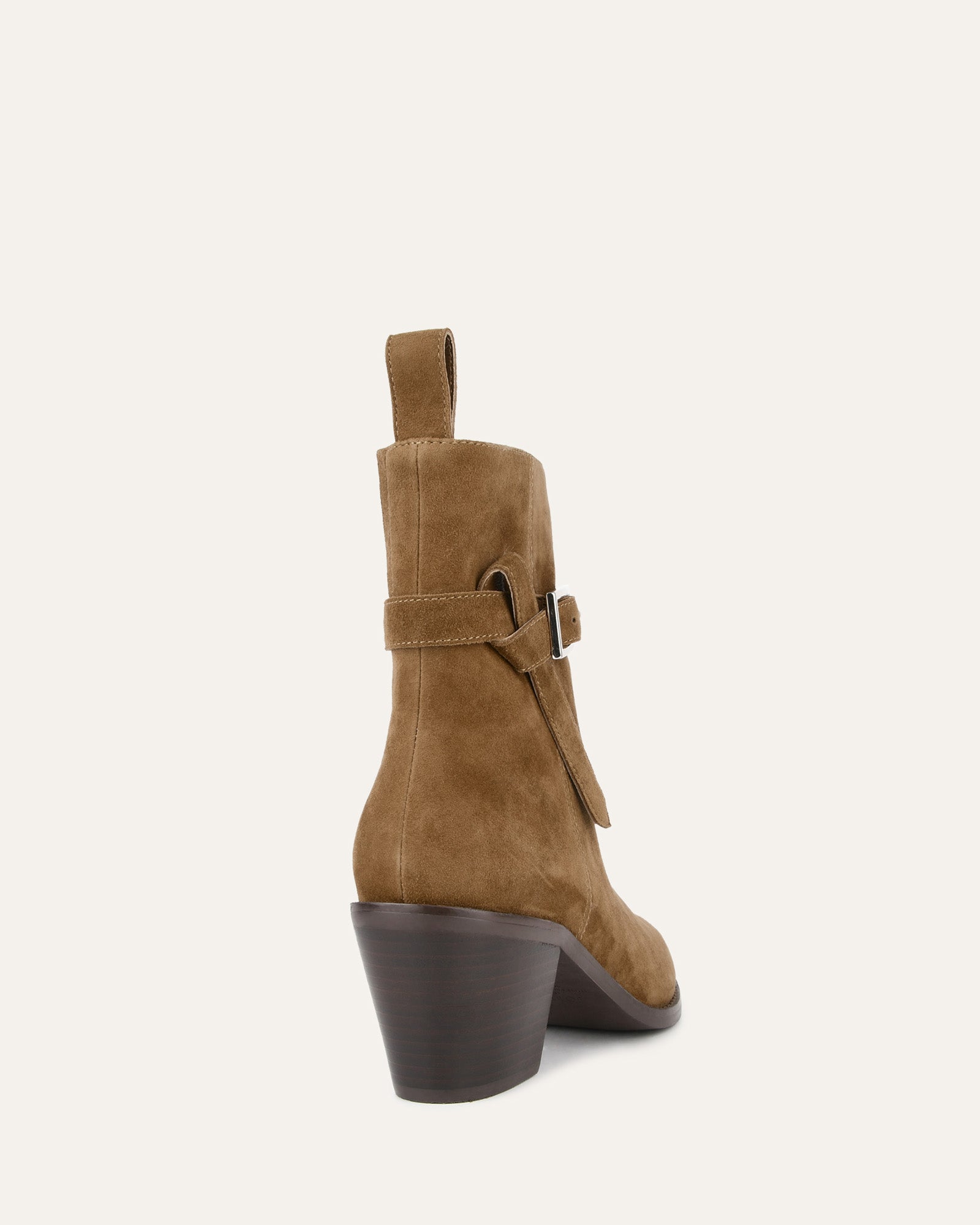 ZENA Women's Mid Ankle Boots in Biscuit Suede - Comfortable Casual & Office Shoes for Fall/Winter Fashion