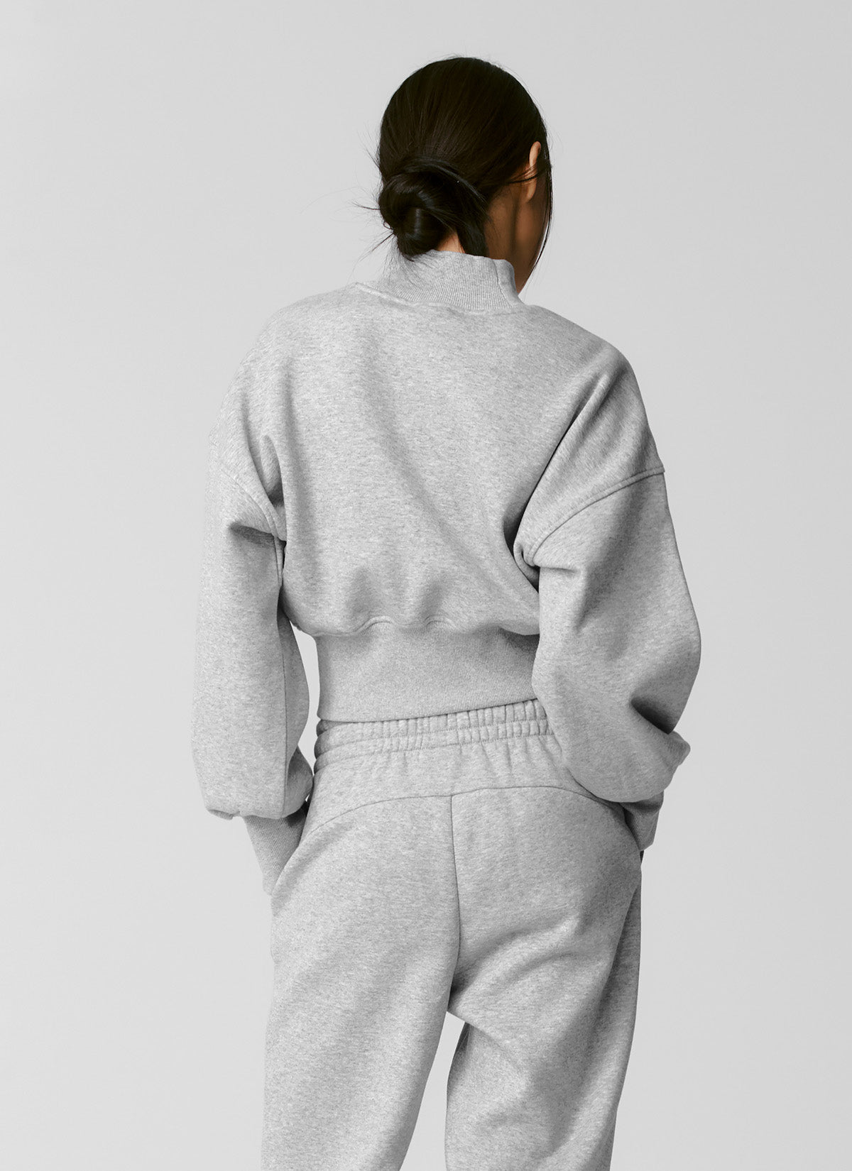 Cozy High Neck Crop Sweatshirt for Women - Soft Fleece Pullover Winter Top | Perfect for Casual Outfits, Lounge Wear & Street Style Fashion