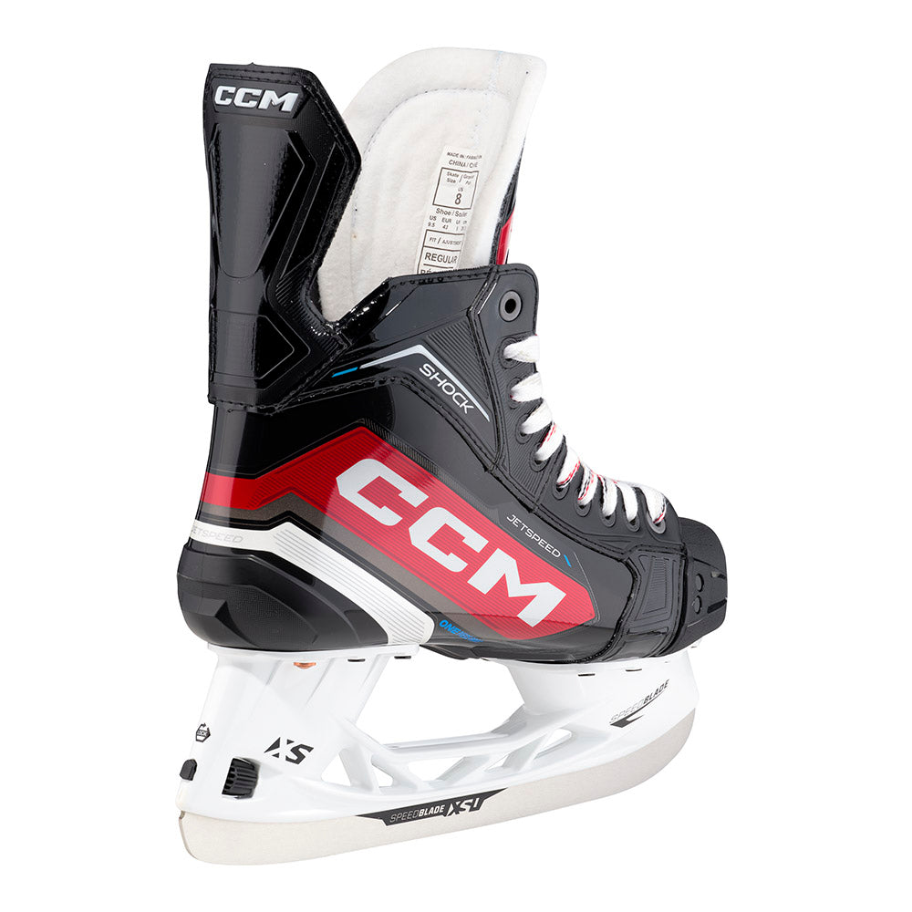 CCM Jetspeed Shock 2023 Senior Ice Hockey Skates - Professional Performance Skates for Men & Women - Perfect for Competitive Games & Training Sessions