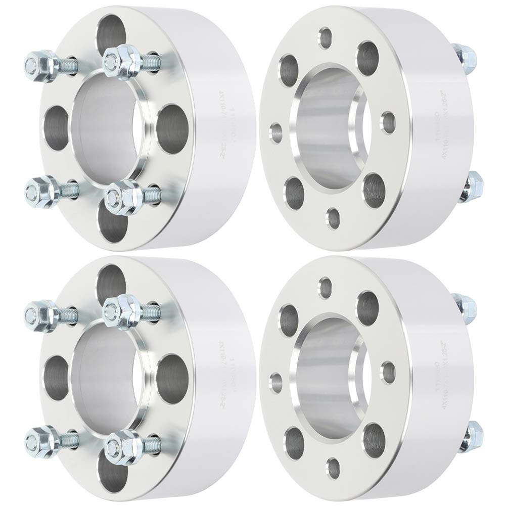2 Inch Wheel Spacers 4x110 Bolt Pattern 74.1mm Hub Bore with 10x1.25 Lug Nuts - Compatible with Suzuki LT-A750 KingQuad, Yamaha YFB250 Timberwolf 2x4, Honda TRX420FPM Rancher 4x4 - 4PCS Set - Enhance Off-Road Performance & Stability