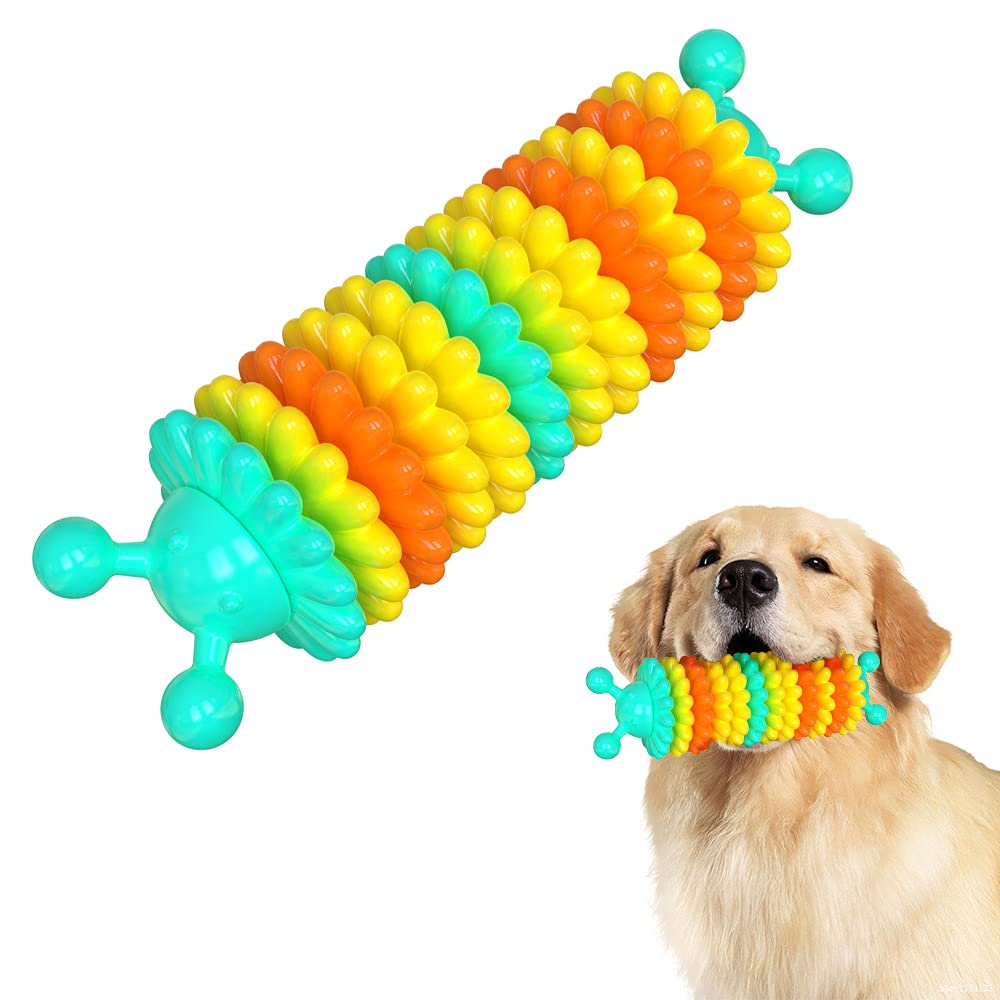 **Durable Indestructible Dog Chew Toys for Aggressive Chewers – Rubber Teeth Cleaning Chew Toys for Small, Medium & Large Breed Dogs – Interactive Puppy Training Toys for Outdoor Play – Blue**    *(Great for teething puppies, aggressive chewers, and interactive training sessions!)*