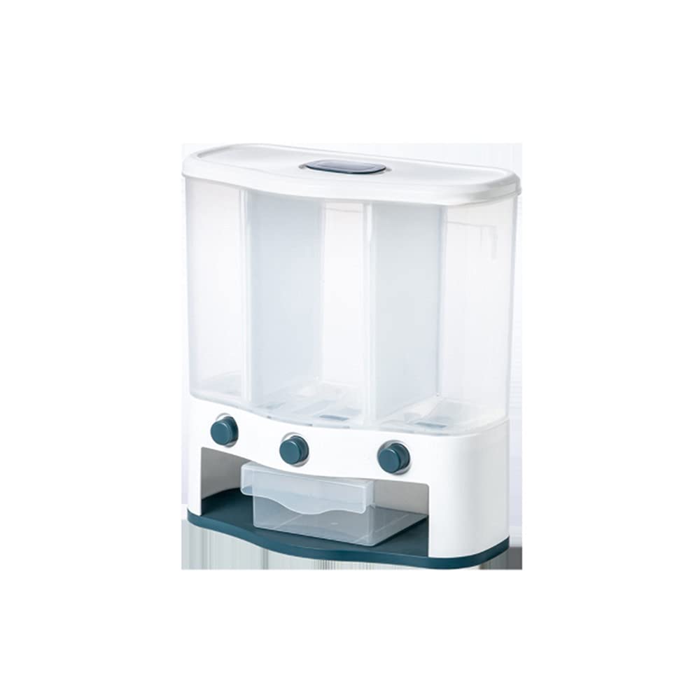 TTKD 6L Wall Mounted Rice Dispenser - Airtight Moisture Proof Plastic Food Storage Container for Rice, Cereal & Dry Goods | Perfect for Kitchen Pantry Organization & Bulk Food Storage