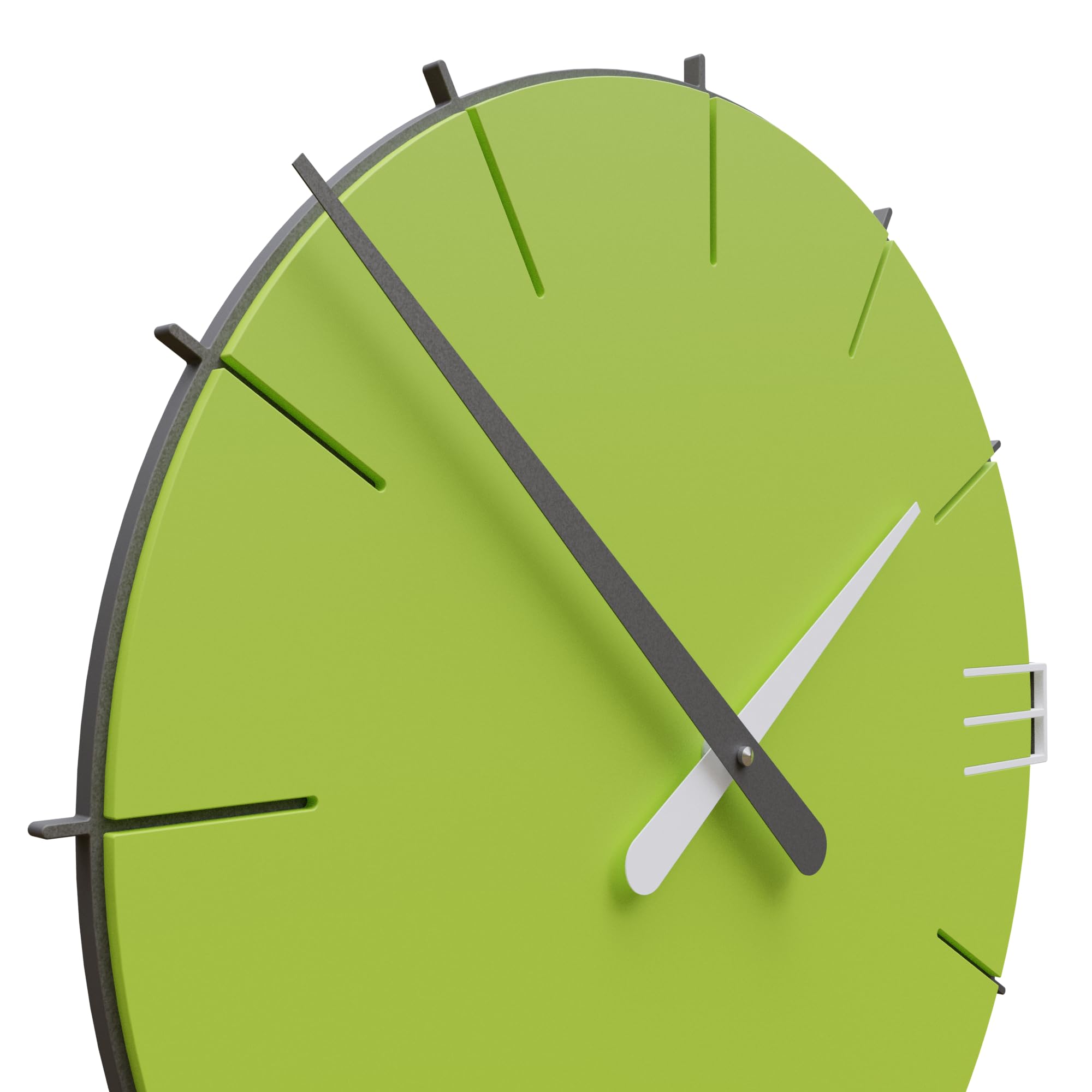 CalleaDesign 16.5 Inch Modern Wall Clock - Large Decorative Mike Clock in Apple Green for Living Room, Bedroom, Office & Home Decor