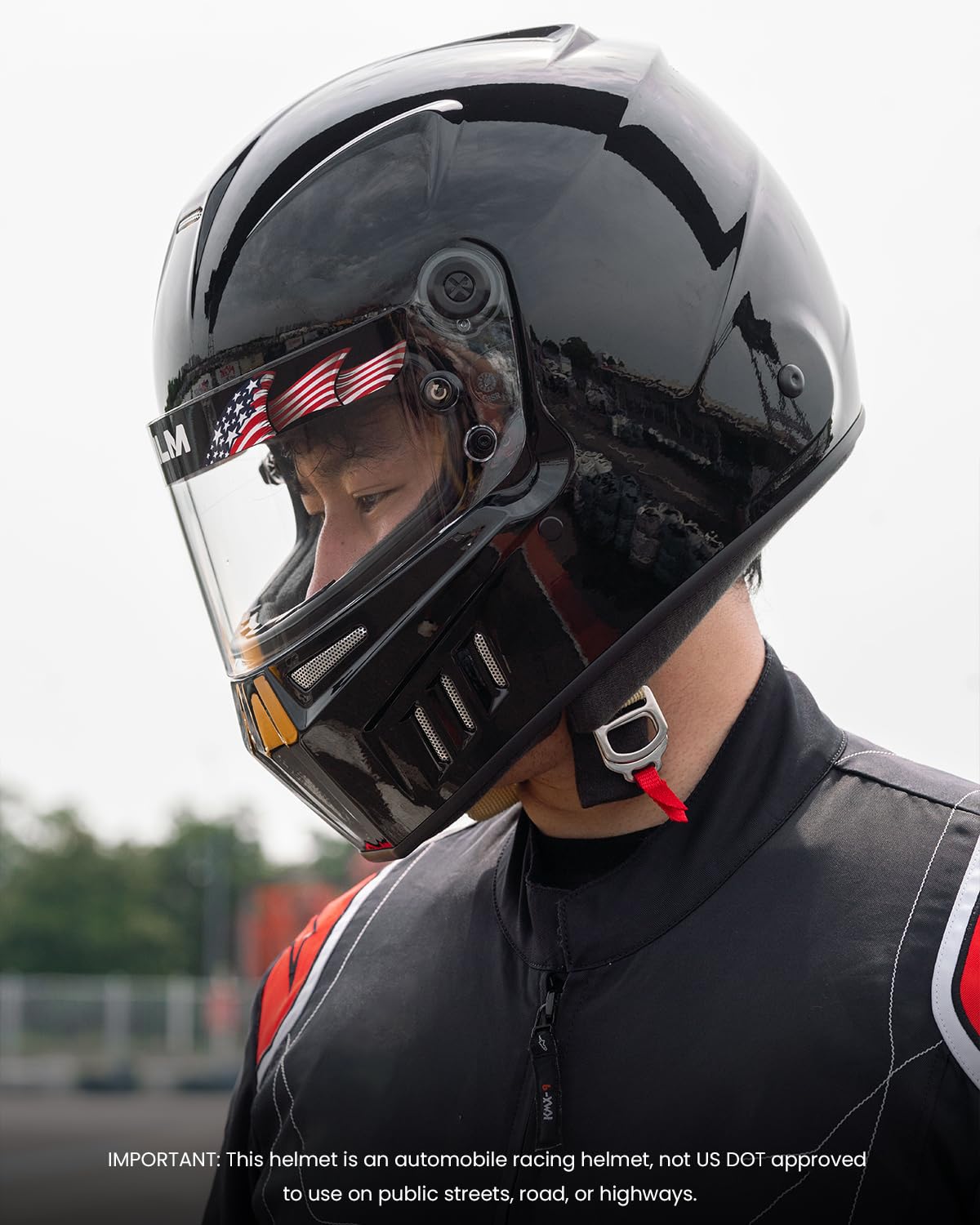 ILM Snell SA2020 Full Face Auto Racing Helmet - Lightweight Fiberglass for Men & Women (Model 890) - Perfect for Karting, Track Days & Motorsports