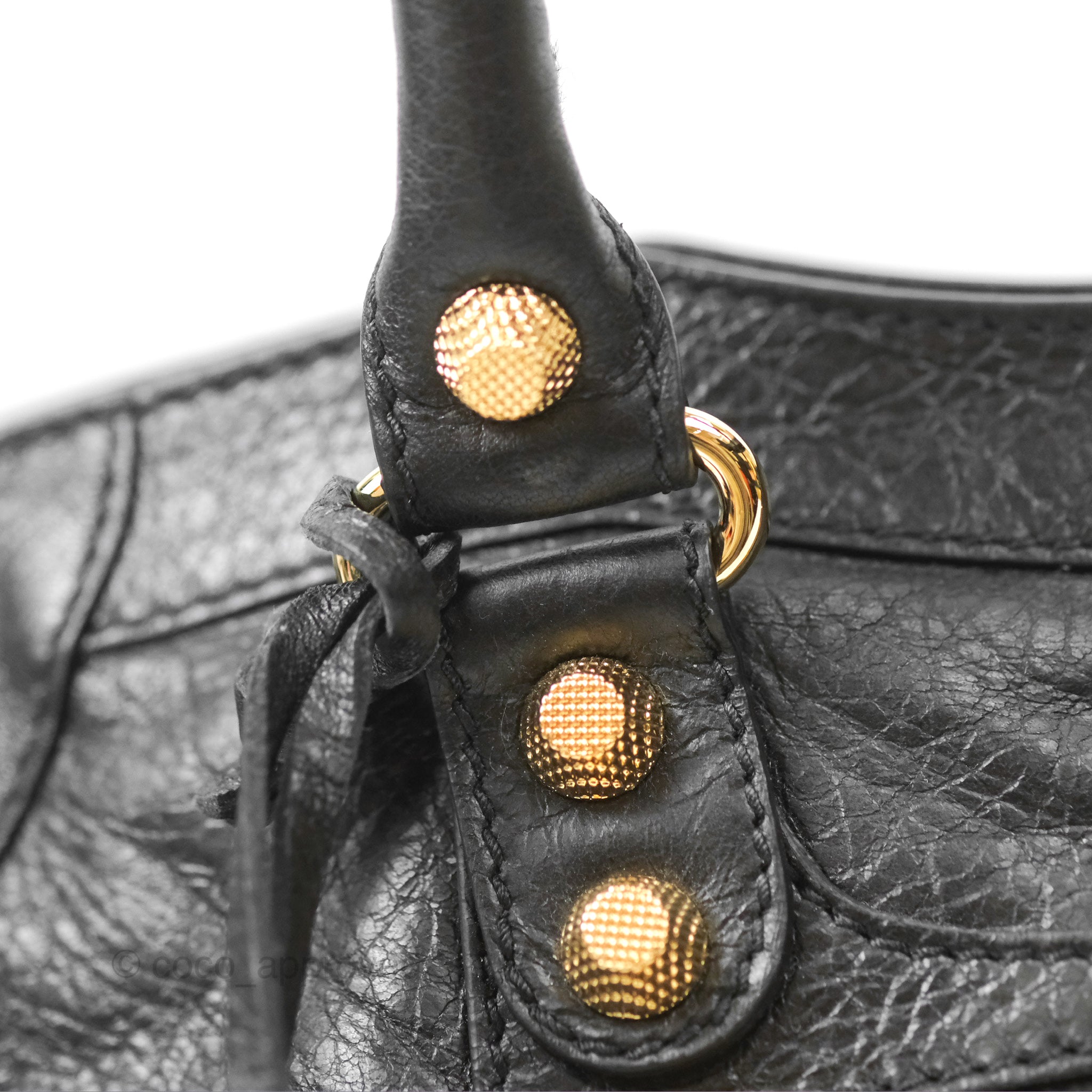 Balenciaga Classic City Bag in Black Calfskin with Gold Hardware - Luxury Handbag for Women, Perfect for Work, Travel & Everyday Use