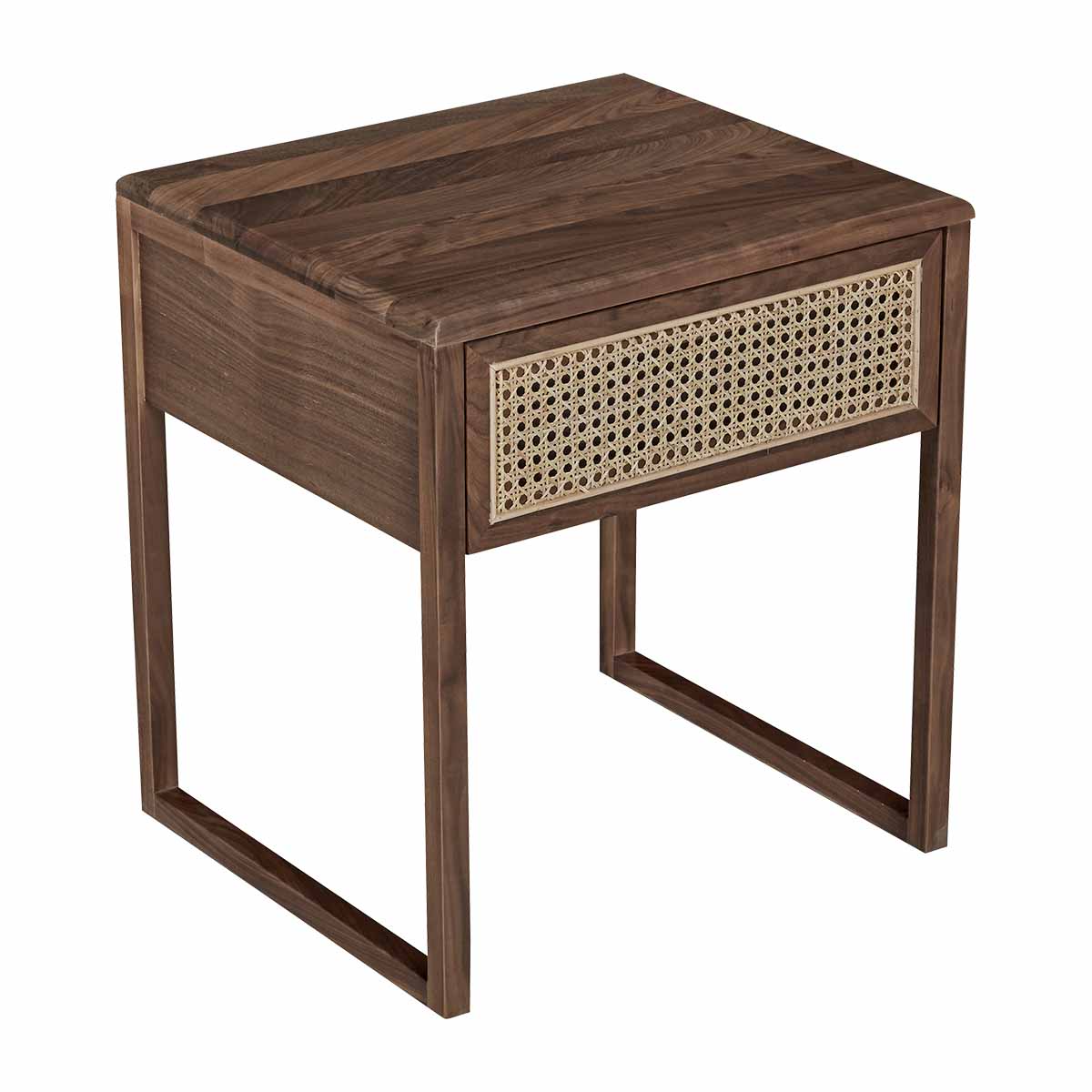Rattan Bedside Table - Natural Woven Nightstand with Storage Shelf for Bedroom, Living Room, or Patio - Stylish and Durable Accent Table for Home Decor