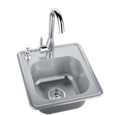 Single Sink with Cold & Hot Water Faucet - Stainless Steel Kitchen Sink with Pull-Out Sprayer for Modern Homes - Perfect for Cooking, Washing Dishes & Food Prep