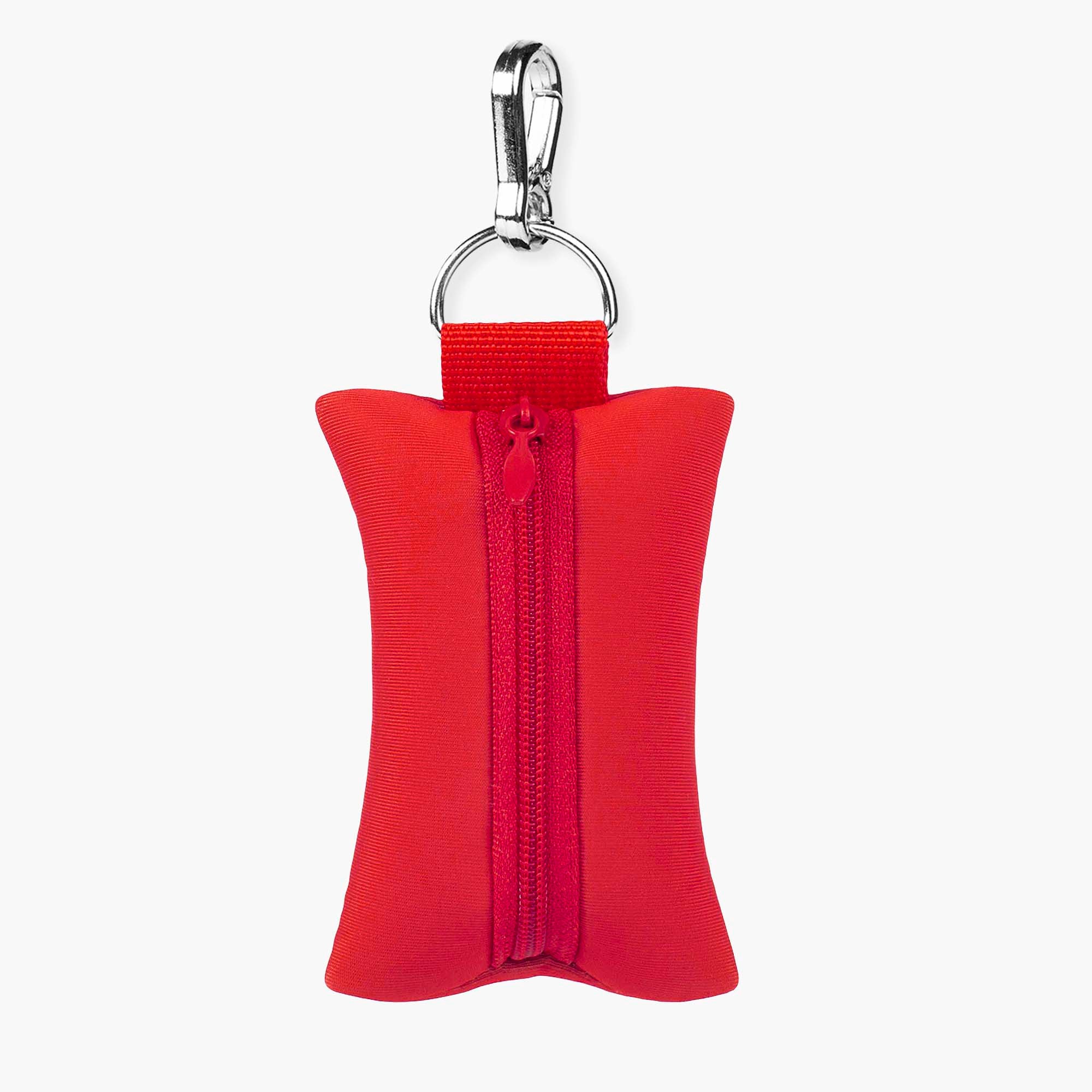 Eco-Friendly Dog Poop Bag Holder - Red | Leash Attachment for Easy Cleanup | Perfect for Walks, Hikes & Outdoor Adventures