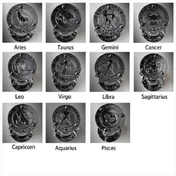 Astrology Hourglass Urn - Elegant Sand Timer for Zodiac Decor, Home Office Feng Shui & Meditation Space
