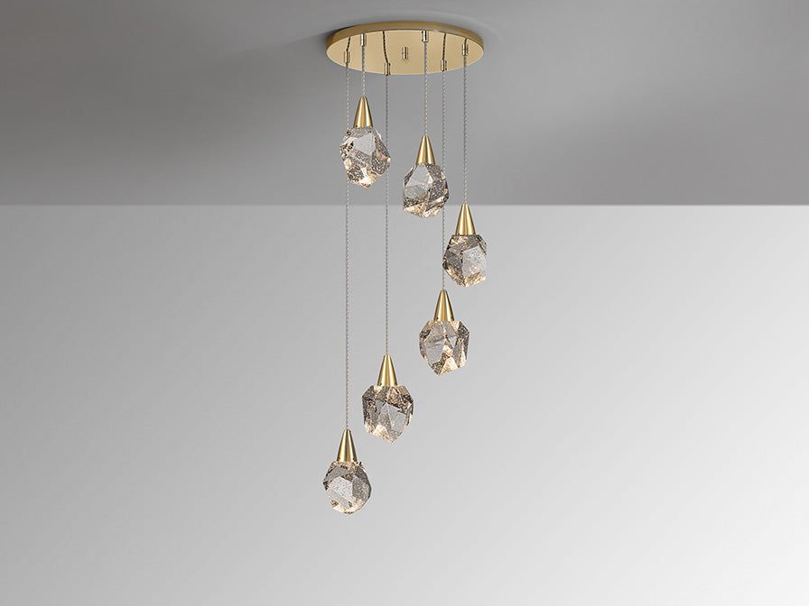 Aquaria LED Table Lamp 6L - Modern Matt Gold & Chrome Finish for Bedroom, Living Room, or Office Decor