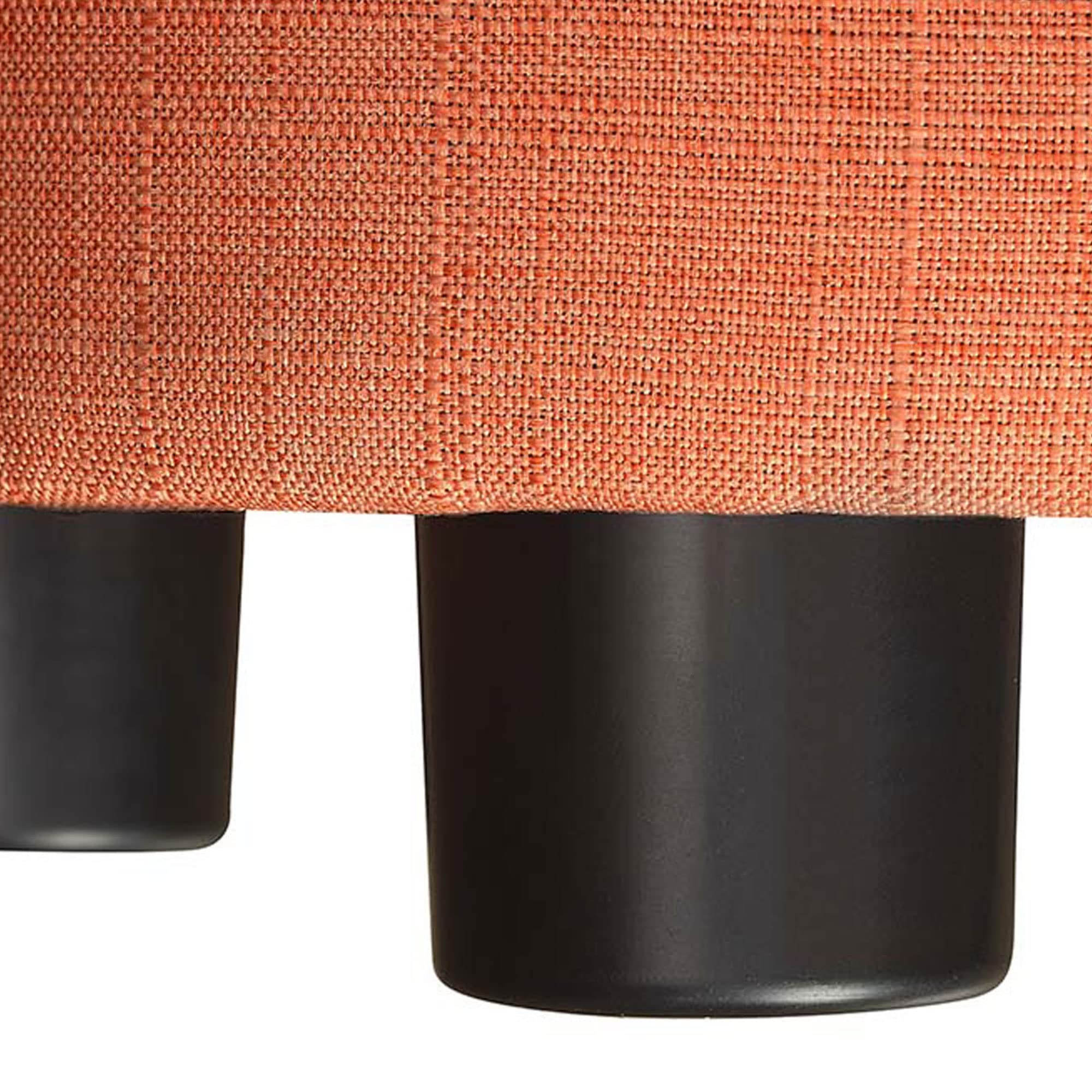Designs4Comfort Round Accent Storage Ottoman with Reversible Tray Lid - Versatile Living Room Furniture for Extra Seating & Hidden Storage - Perfect for Small Spaces, Home Decor & Organization