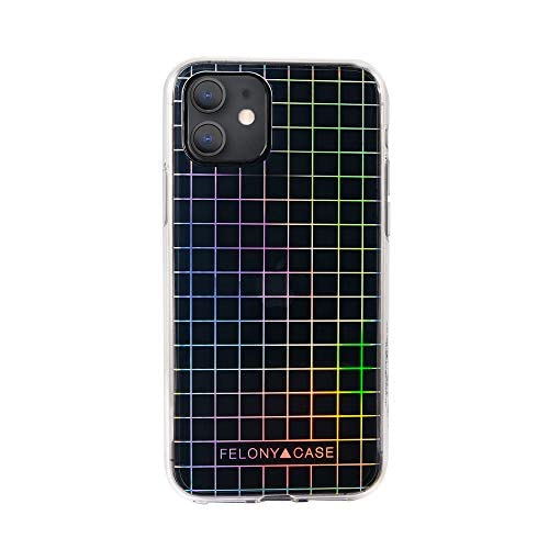 FELONY CASE - iPhone 13 Pro Case - Stylish Holographic Grid Protective Cover - Wireless Charging Compatible - Anti-Scratch & 360° Shockproof - Perfect for Work, Travel, and Everyday Use