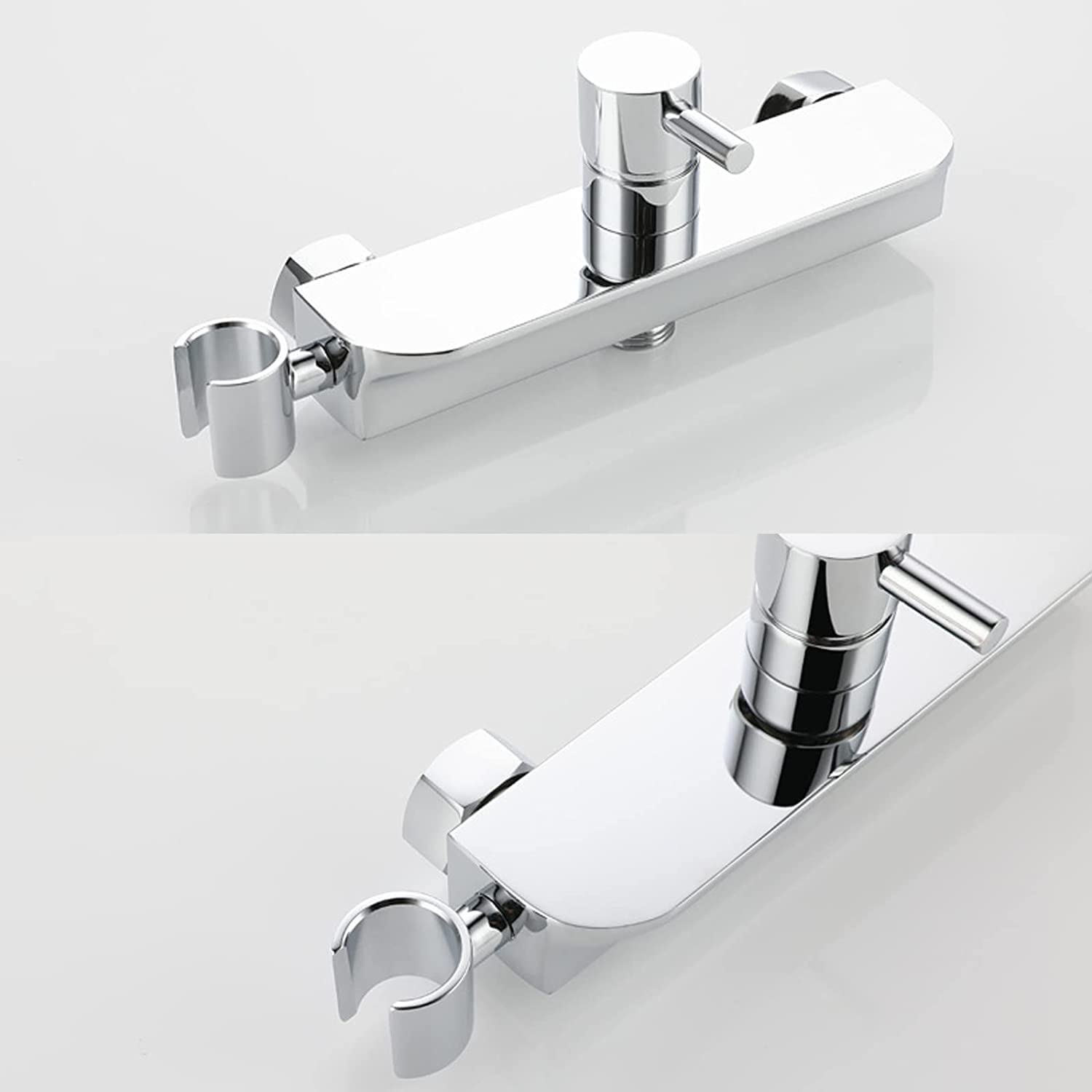 Handheld Toilet Sprayer Kit - Chrome Brass Bathroom Diaper Sprayer with Hot & Cold Water, Wall Mounted Stainless Steel Hose - Perfect for Bathing Pets & Baby Care