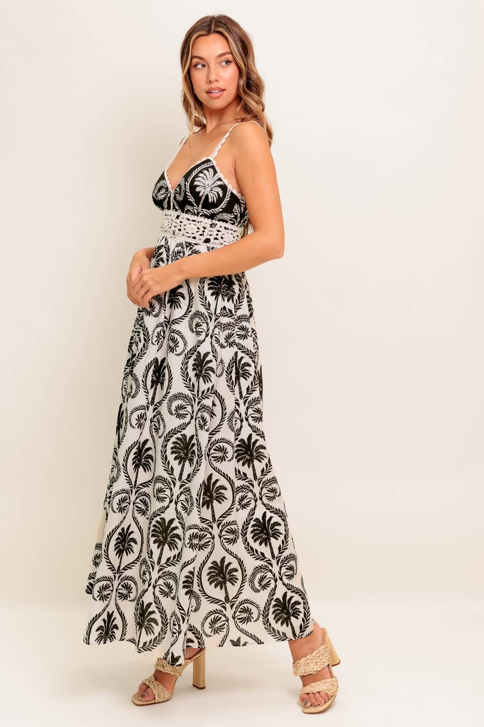 Meet Me for Tea Maxi Dress - Elegant Black Flowy Long Dress for Women | Perfect for Tea Parties, Brunch & Summer Outings
