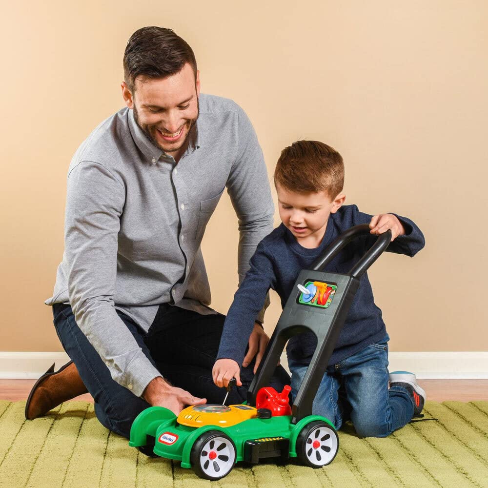 Little Tikes Gas 'n Go Mower - Realistic Toy Lawn Mower for Kids, Push & Play Pretend Outdoor Toy with Sounds & Moving Parts - Perfect for Backyard Play, Imaginative Role Play & Outdoor Activities