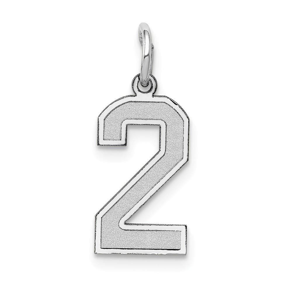 14K Gold Satin Finish Sports Number Charm Pendant Necklace - Personalized Jewelry Gift for Women in Yellow or White Gold - Perfect for Game Day, Birthdays & Special Occasions