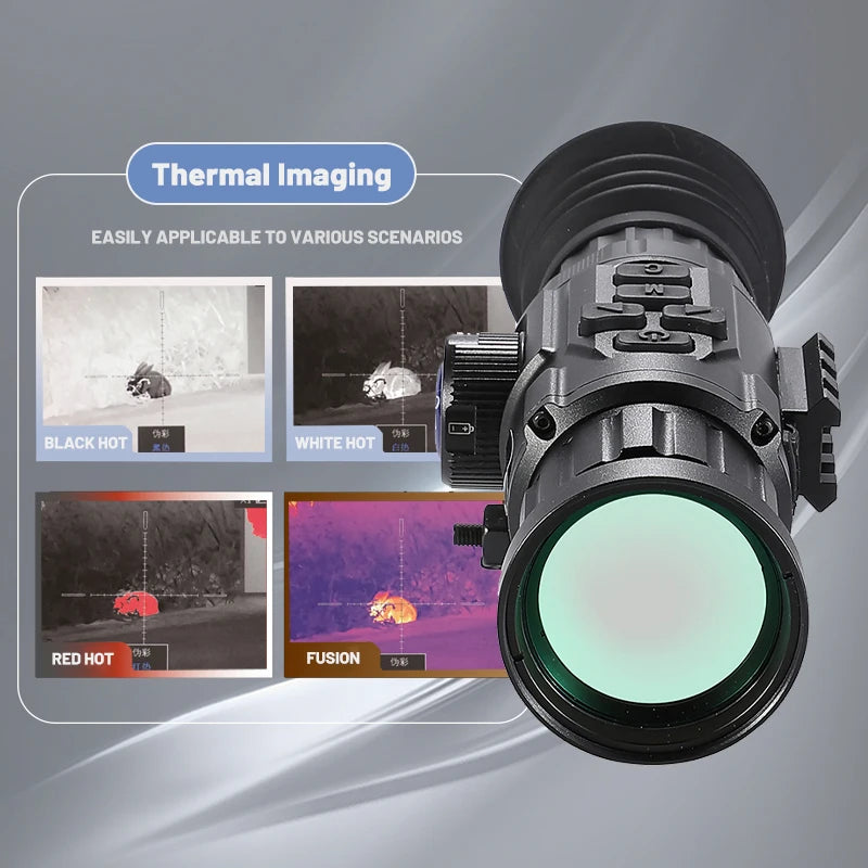 XT41 Thermal Night Vision Monocular - Clip-On Riflescope with External Screen & Video Recording | Hunting Gear for Low Light Conditions, Wildlife Observation & Outdoor Adventures