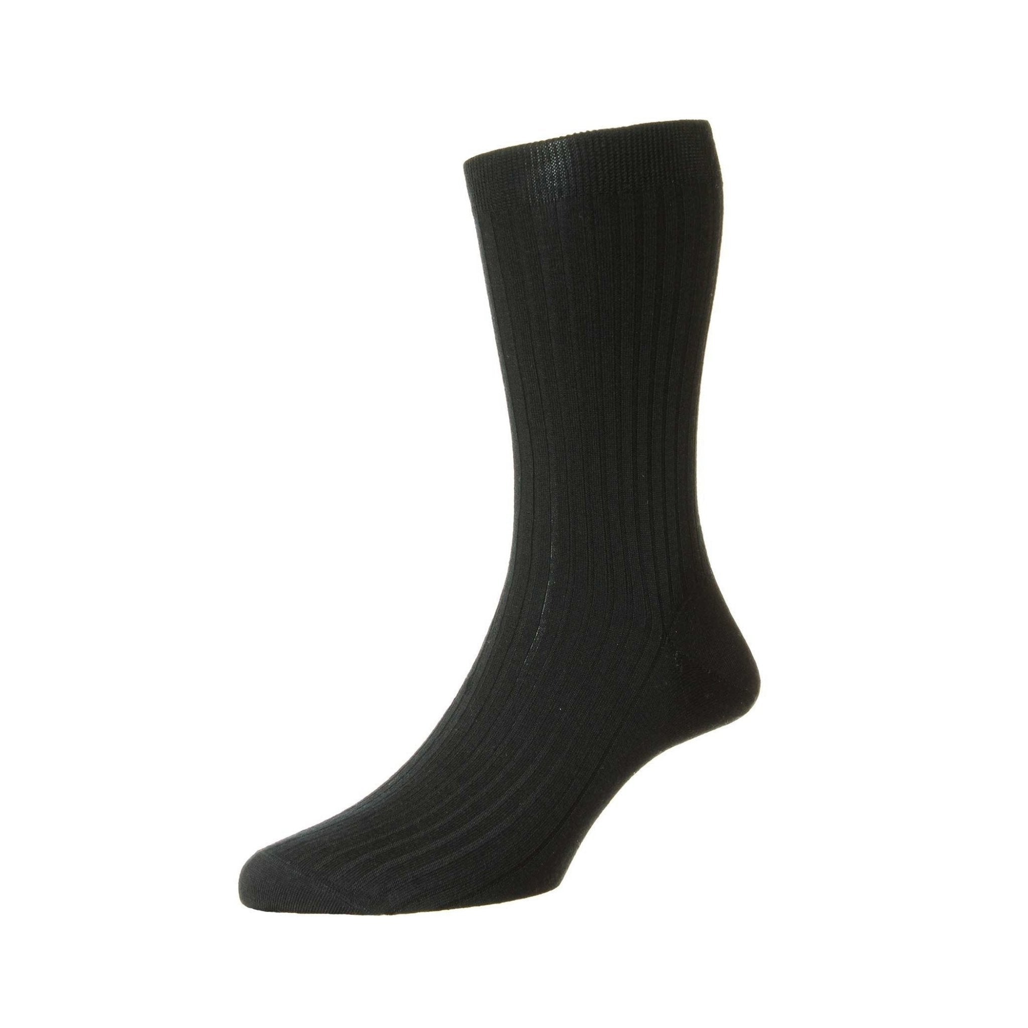 PANTHERELLA Wool Rib Socks for Men & Women - Dark Grey Thermal Winter Socks for Hiking, Running & Outdoor Activities